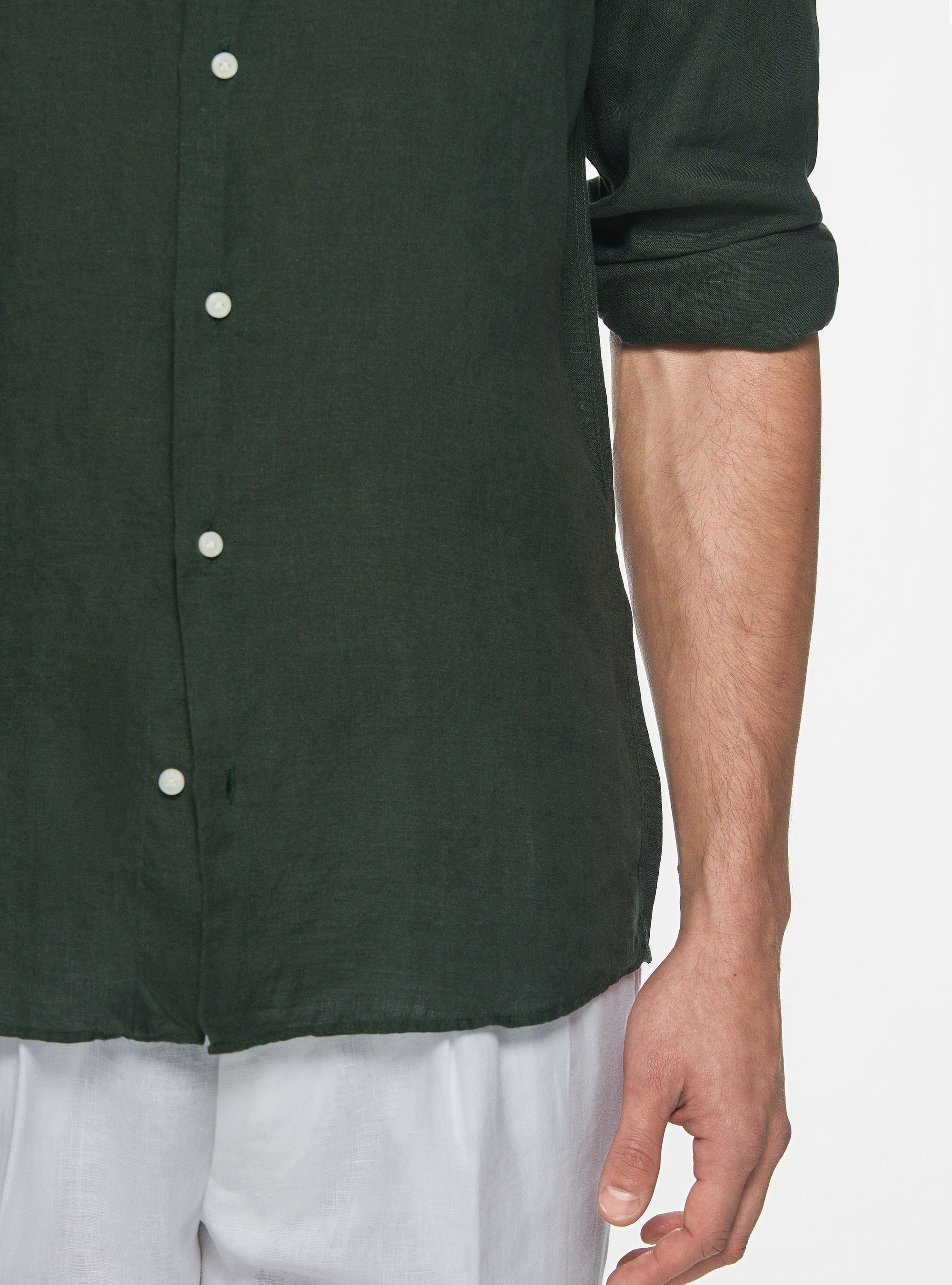 Pure linen shirt, GREEN