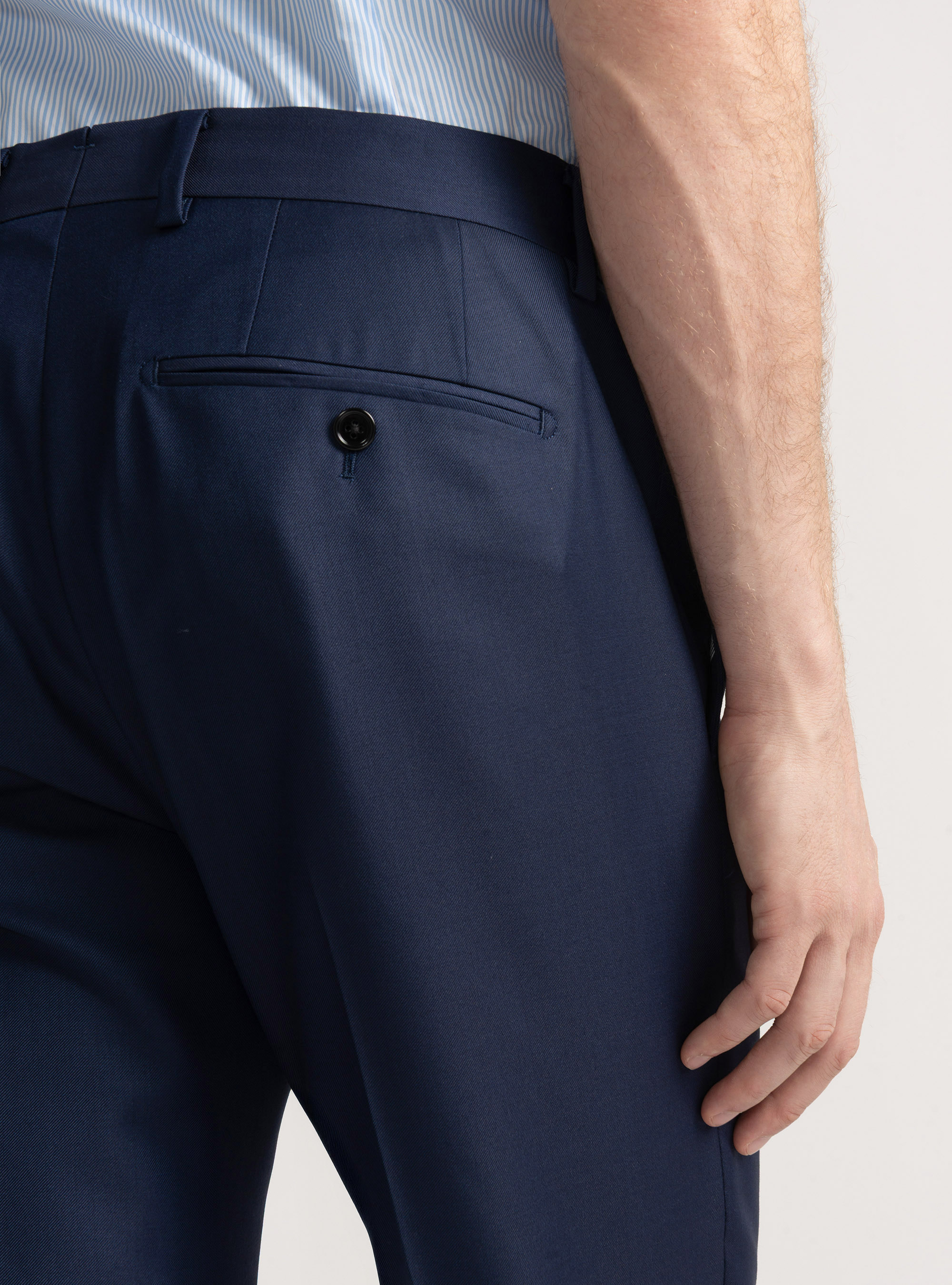 Pantaloni per abito in pura lana Vitale Barberis Canonico, BASALTO