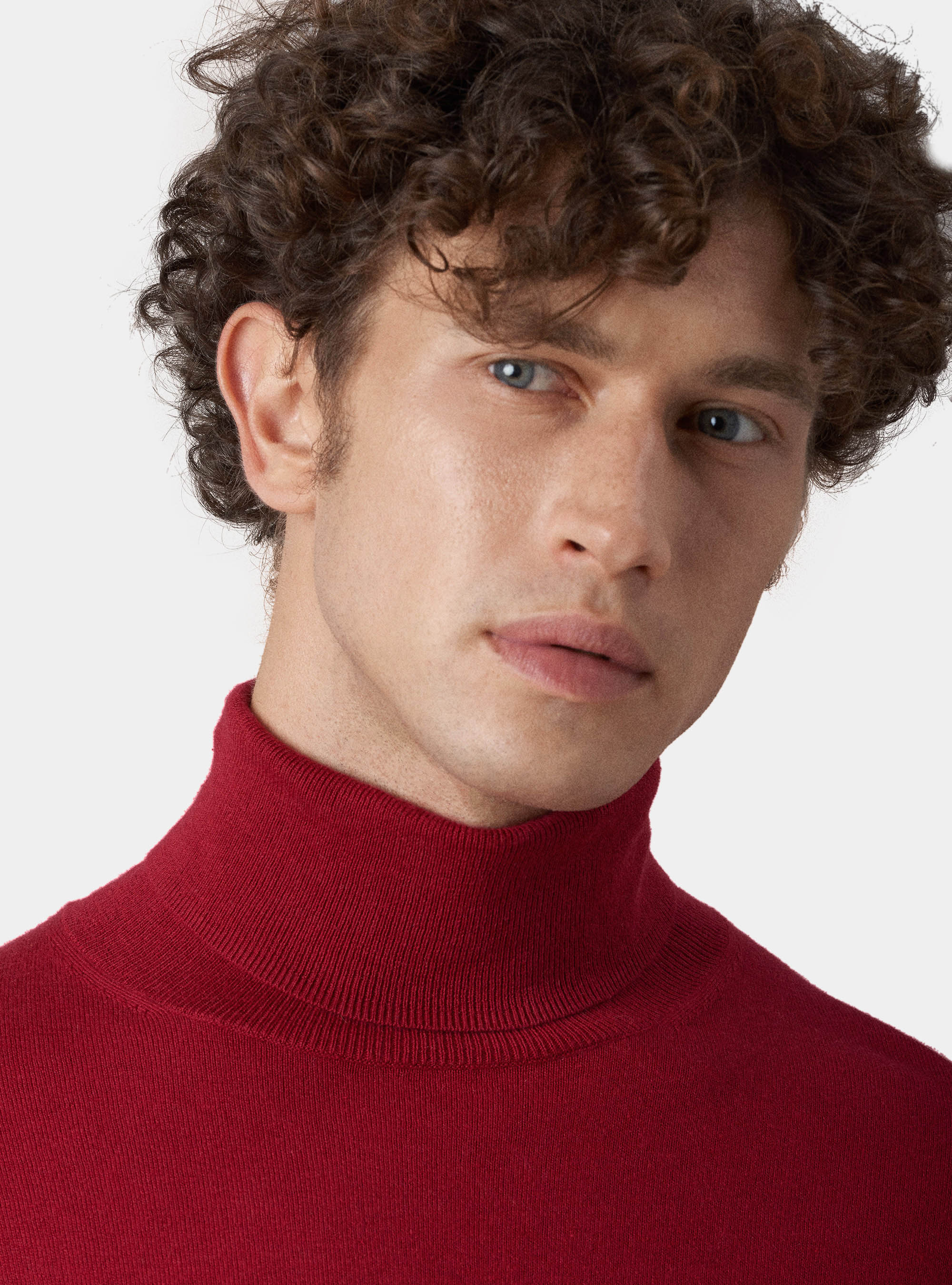 Cotton silk and cashmere turtleneck sweater