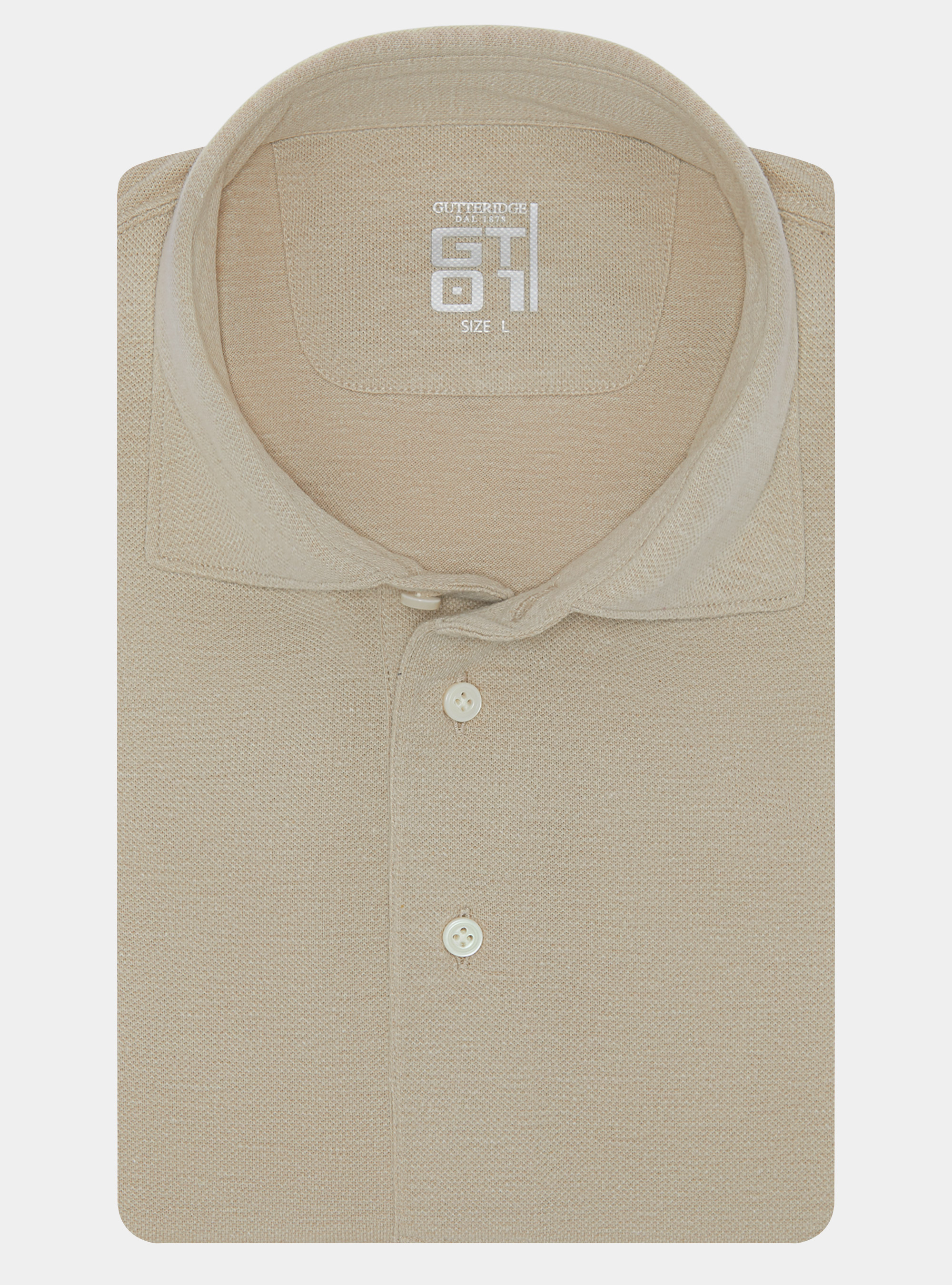 Polo GT01 in piquet stretch, SABBIA