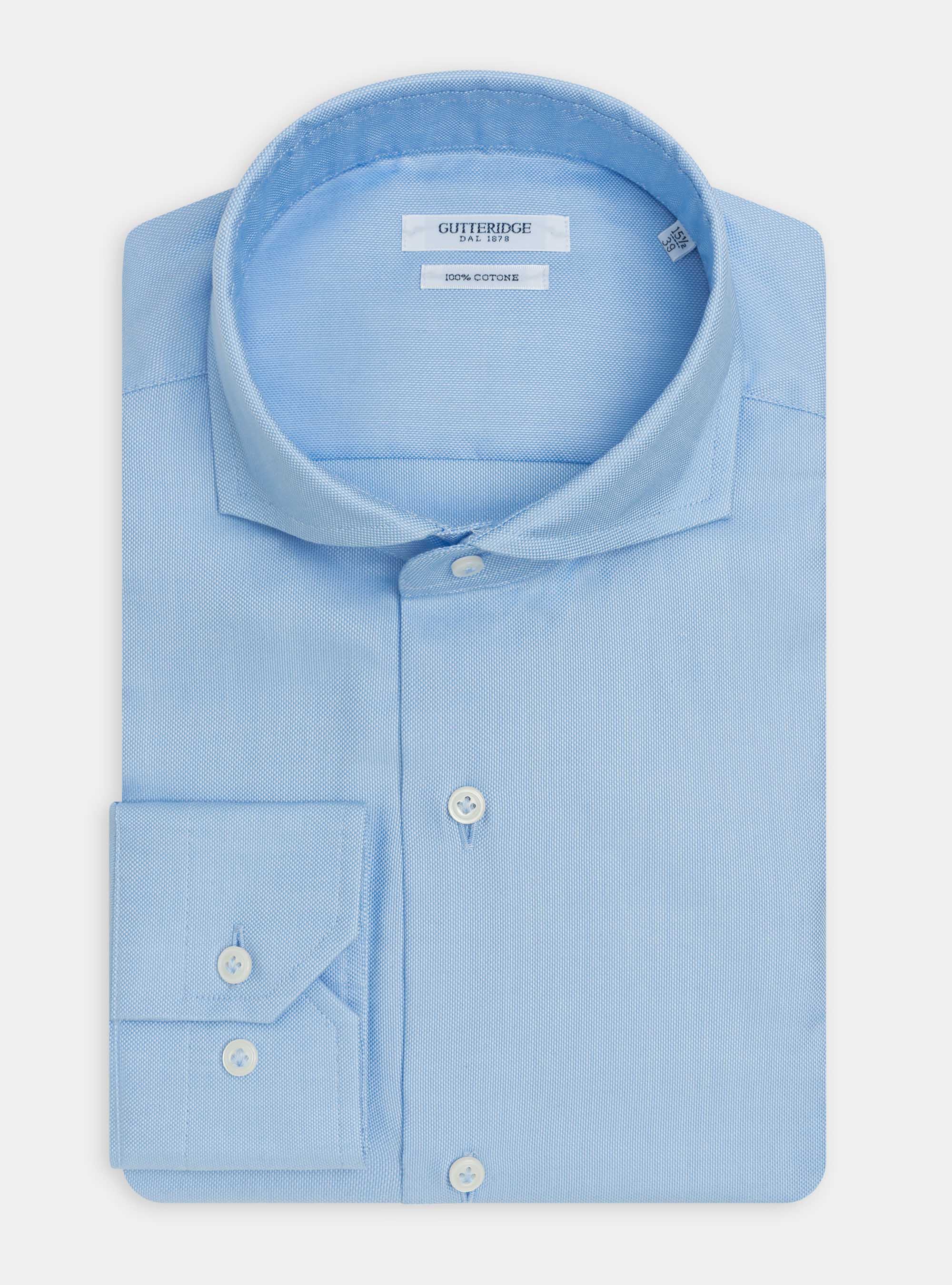 Oxford cotton French collar shirt | Gutteridge | Men's Shirts