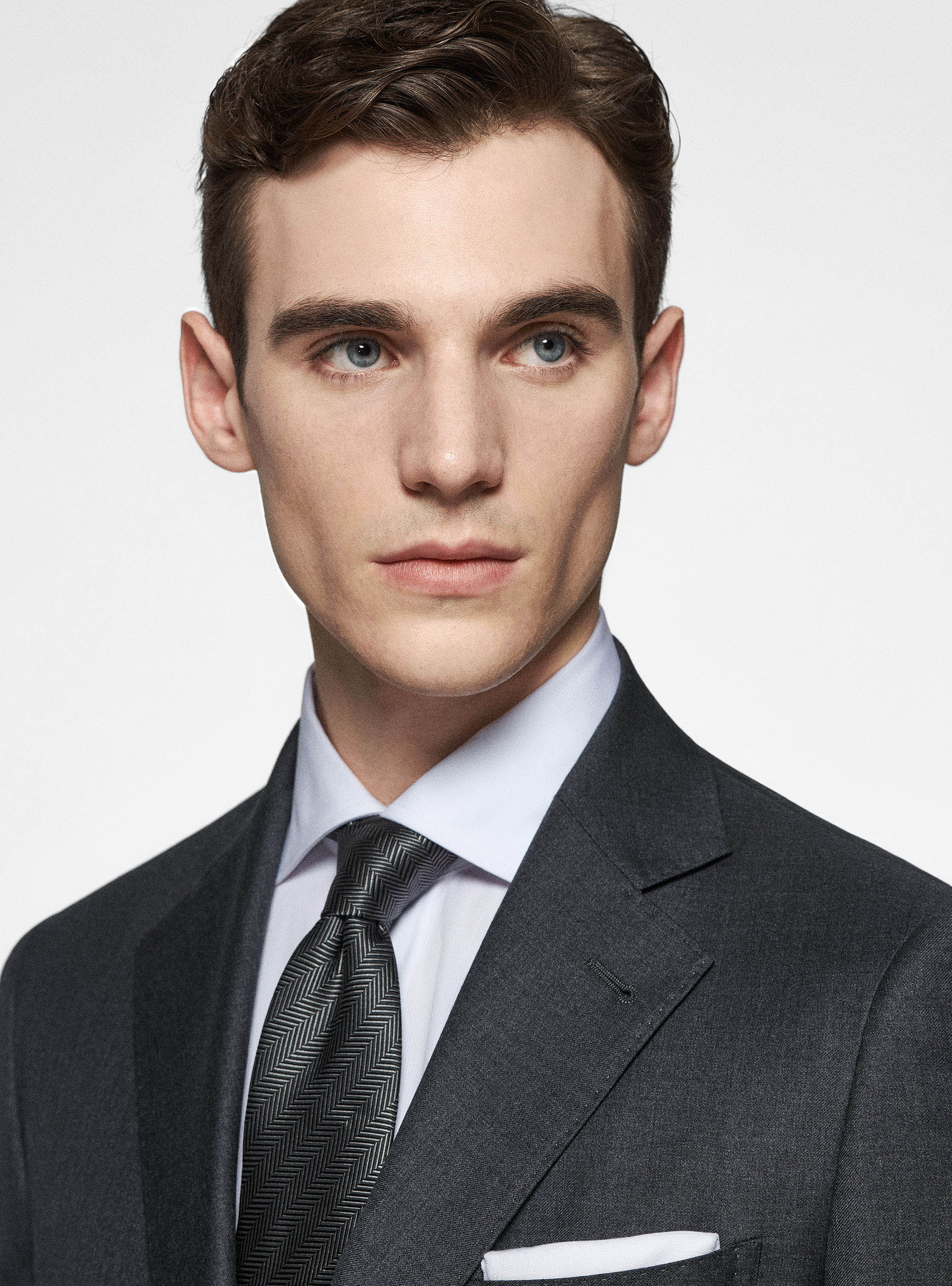 Giacca in pura lana superfine 110's, ASFALTO