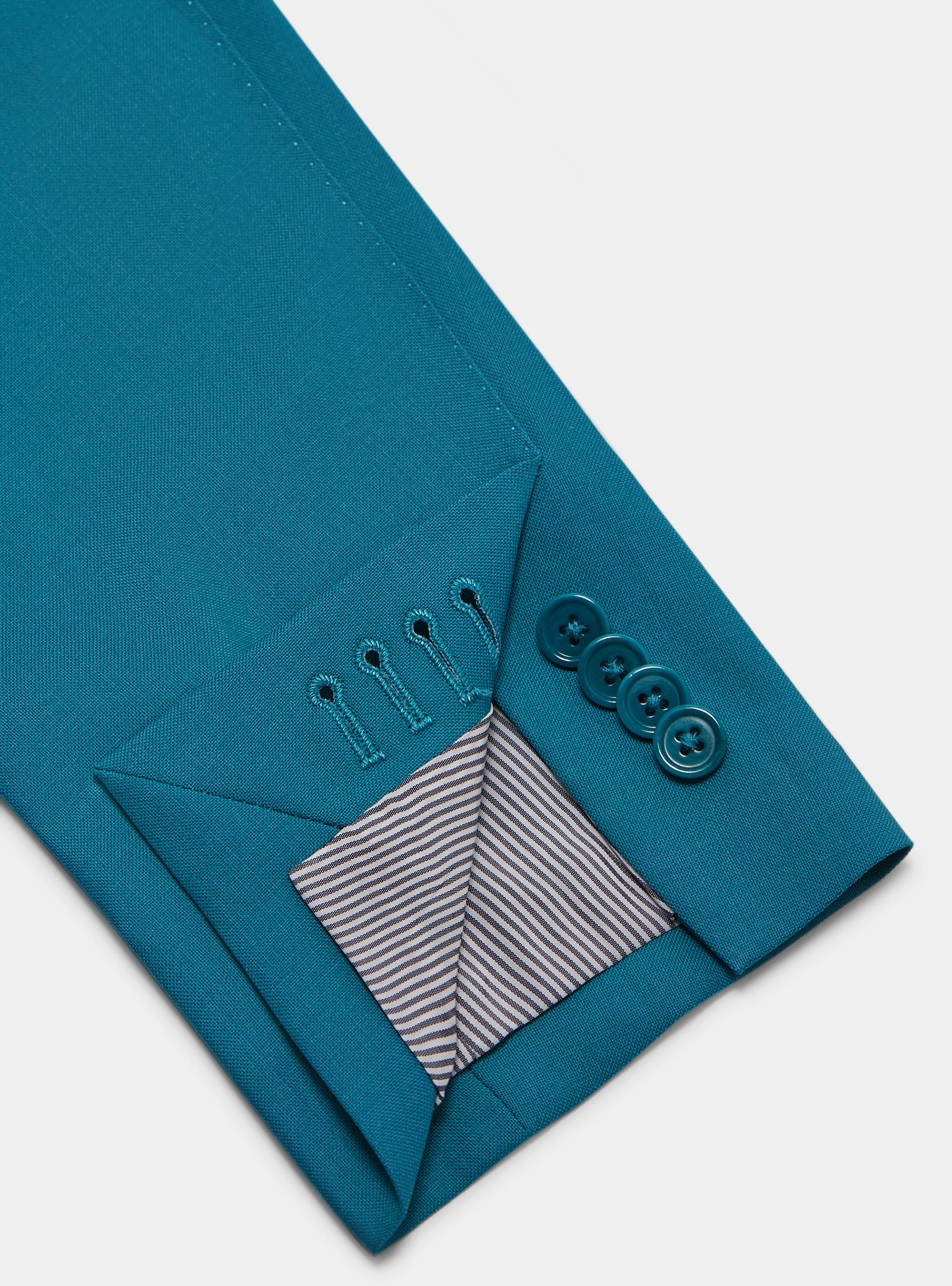 Giacca in pura lana Vitale Barberis Canonico, PETROLIO