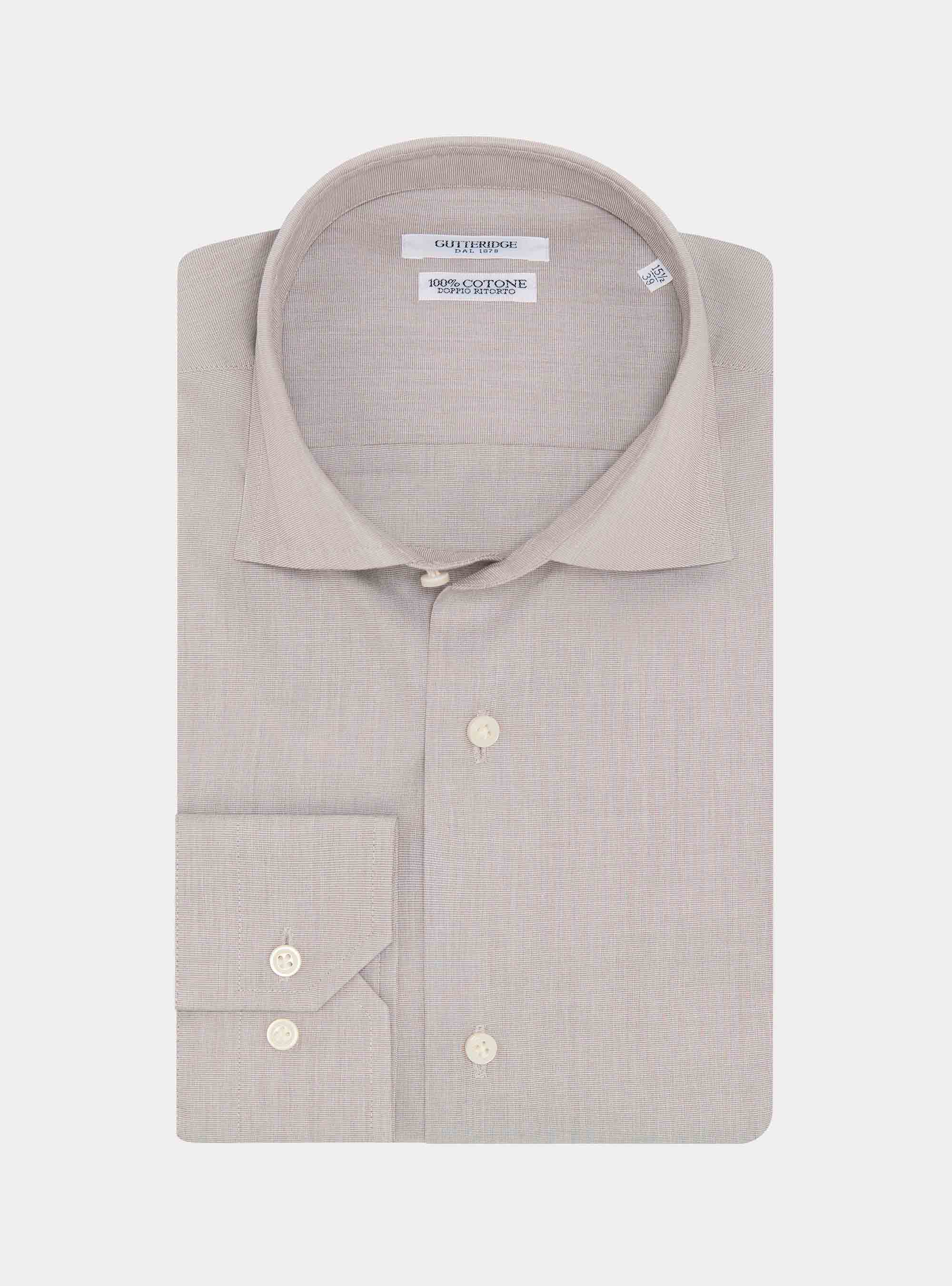 Cotton shirt fil a fil, MUD