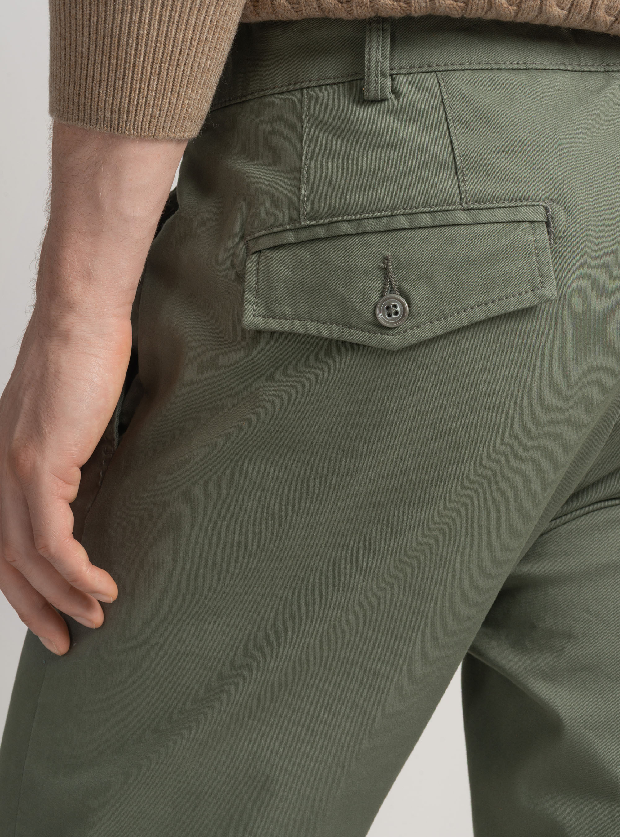 Pantaloni chino slim fit in twill stretch, SALVIA 0602C