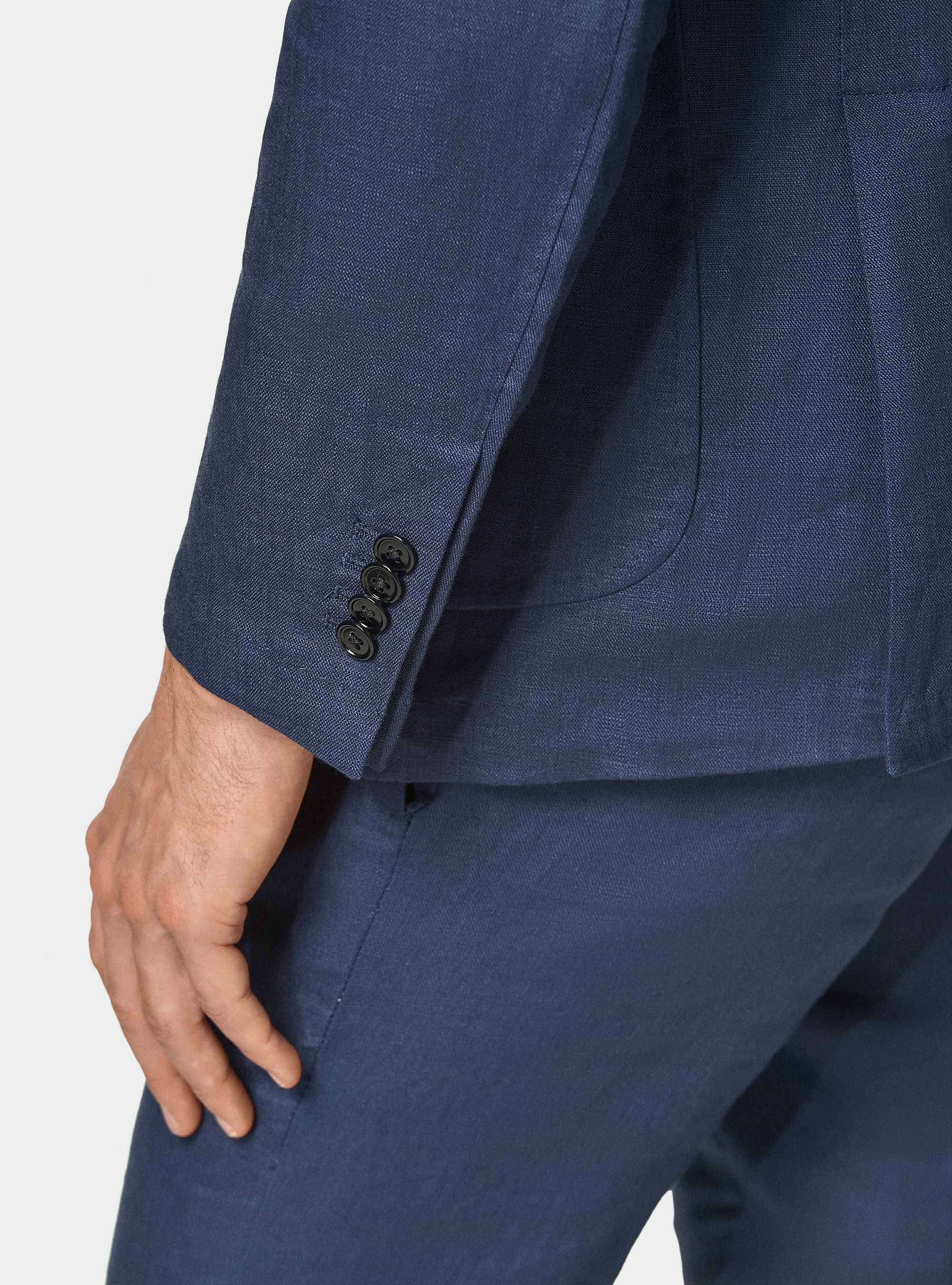 Giacca abito in puro lino, BLU