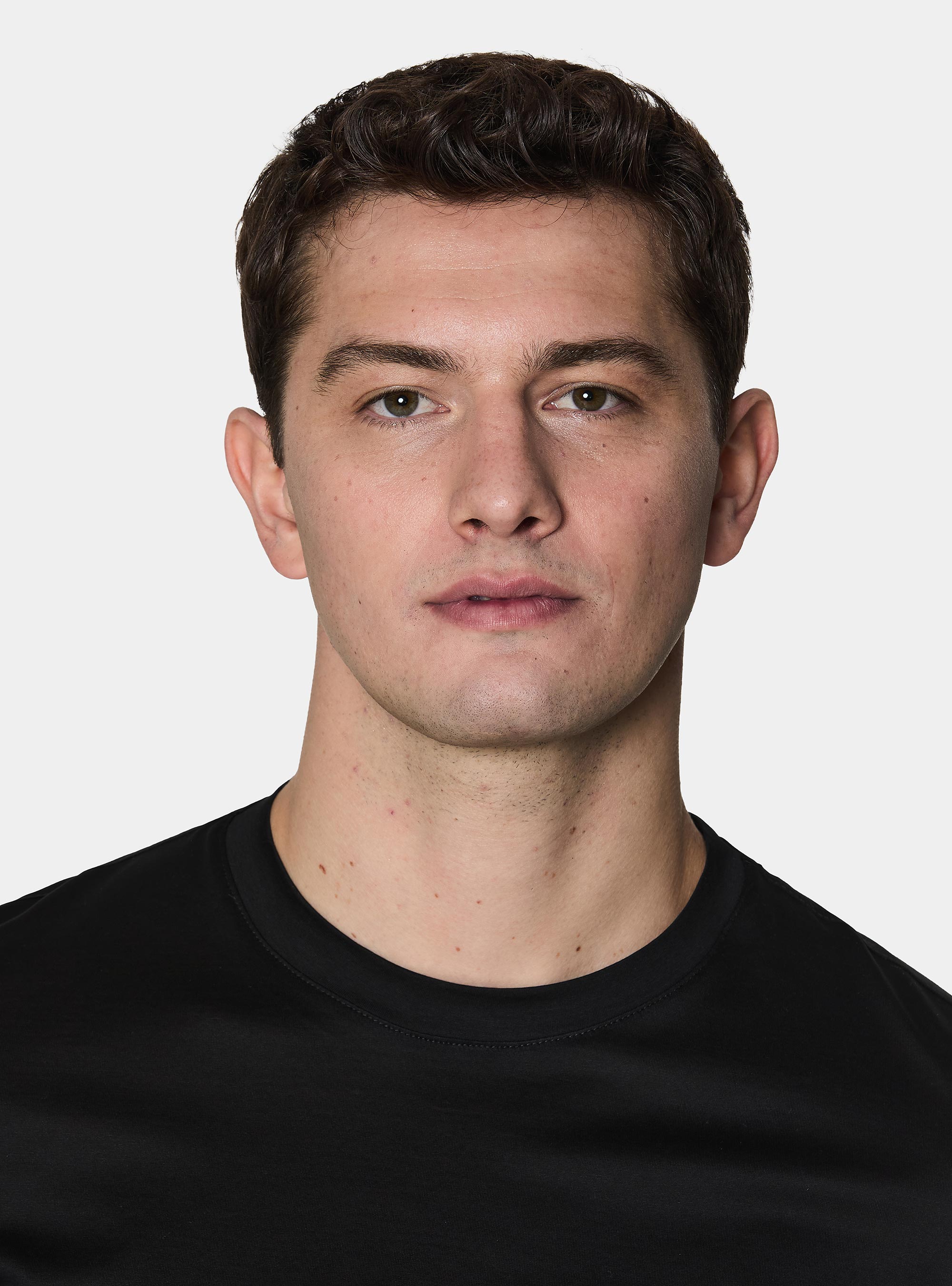 Short-sleeved T-shirt in lisle yarn, BLACK