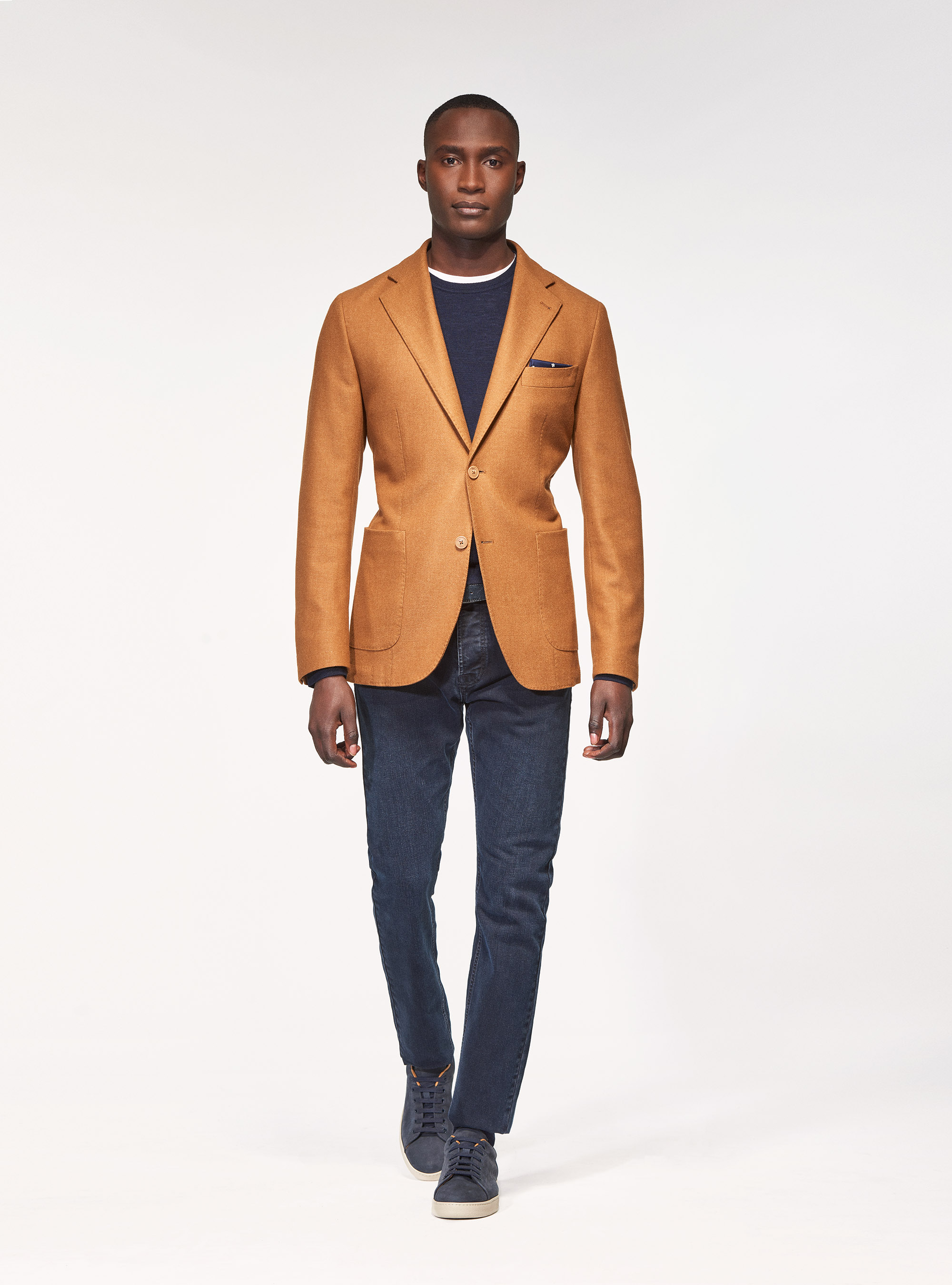 Wool-blend flannel blazer, 0713C ZUCCA