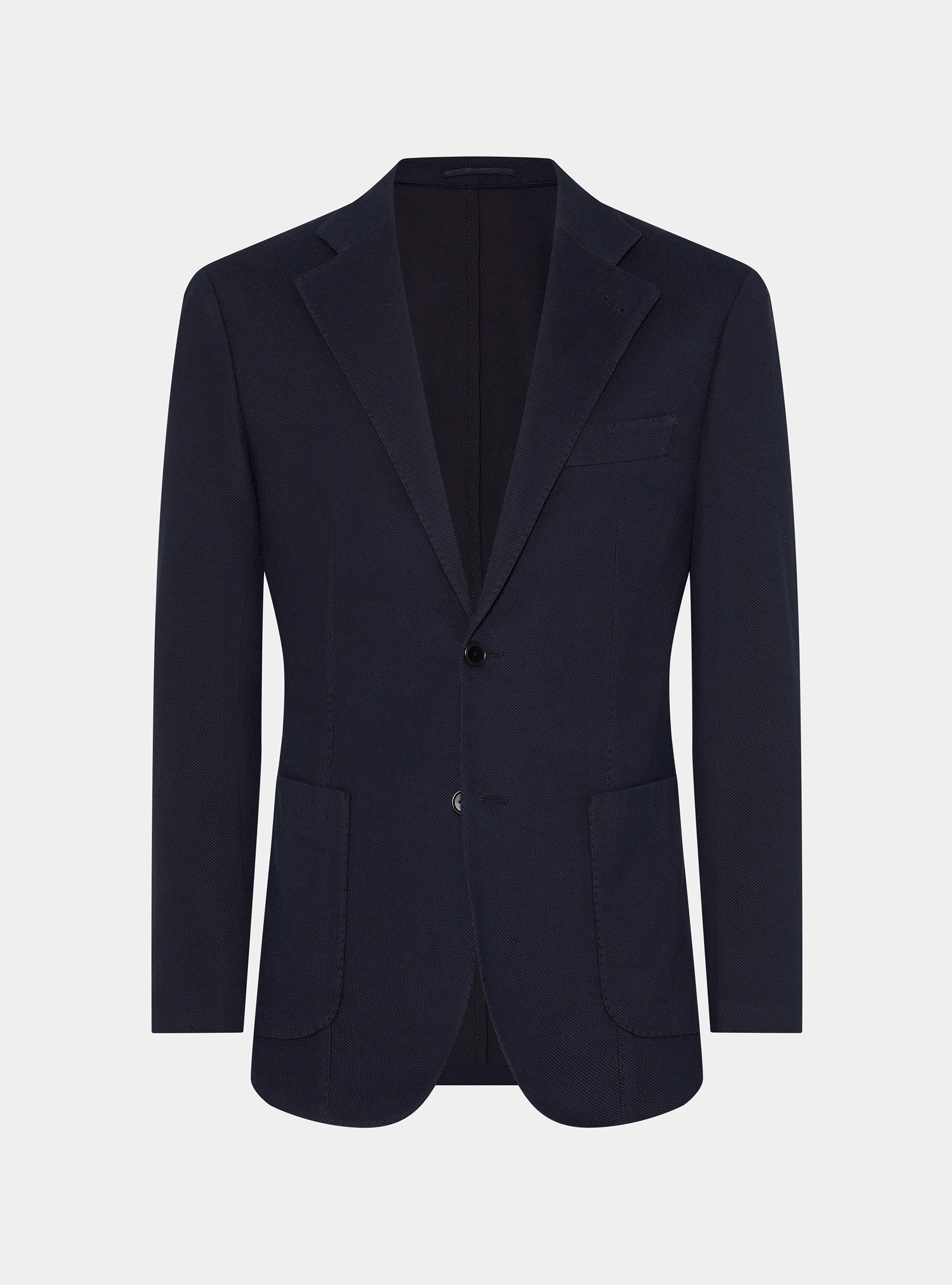 Americana de jersey de mezcla de algod&oacute;n, AZUL MARINO