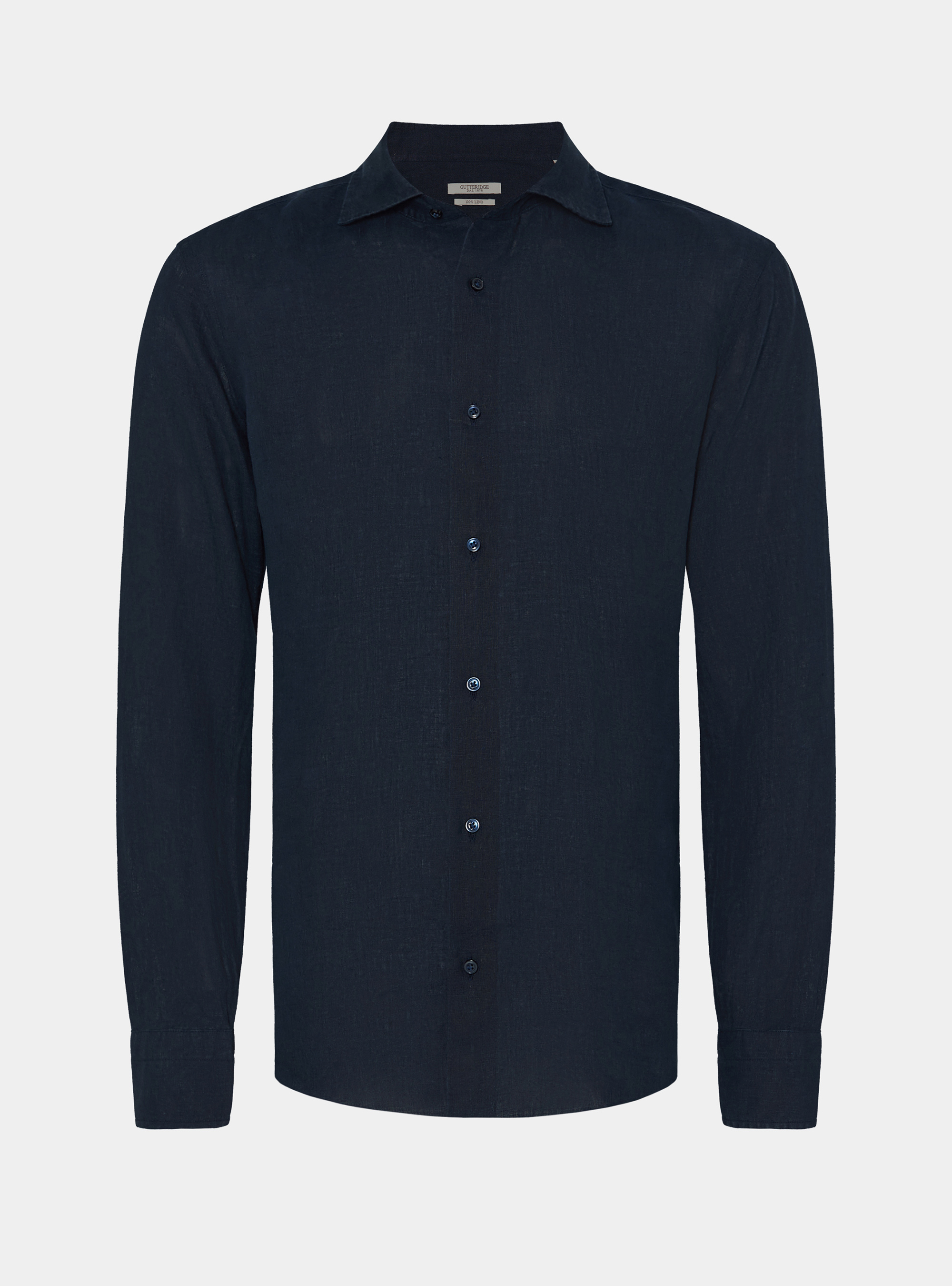 Pure linen shirt, NAVY BLUE