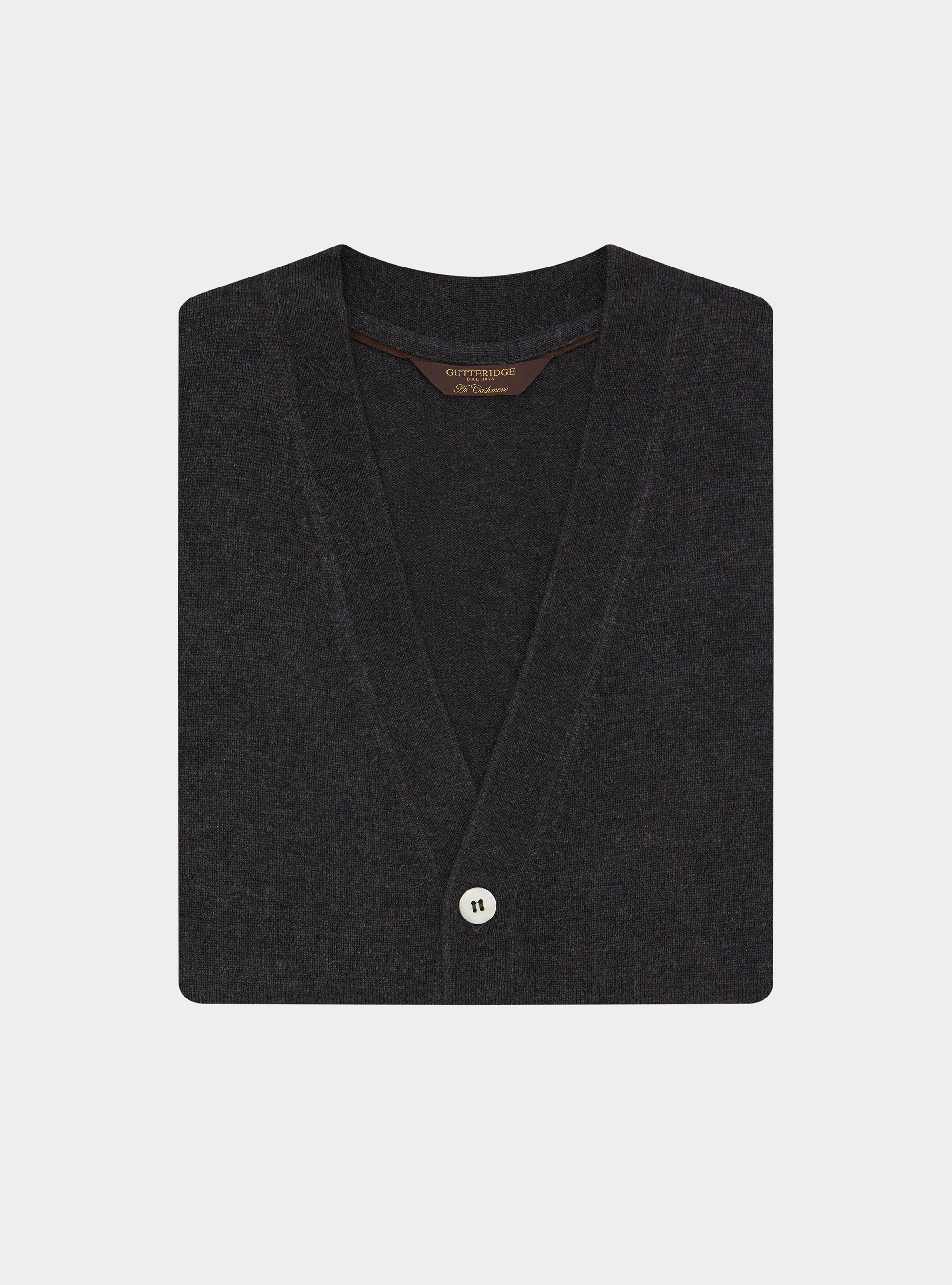 Knitted wool-blend buttoned vest, ASPHALT GREY