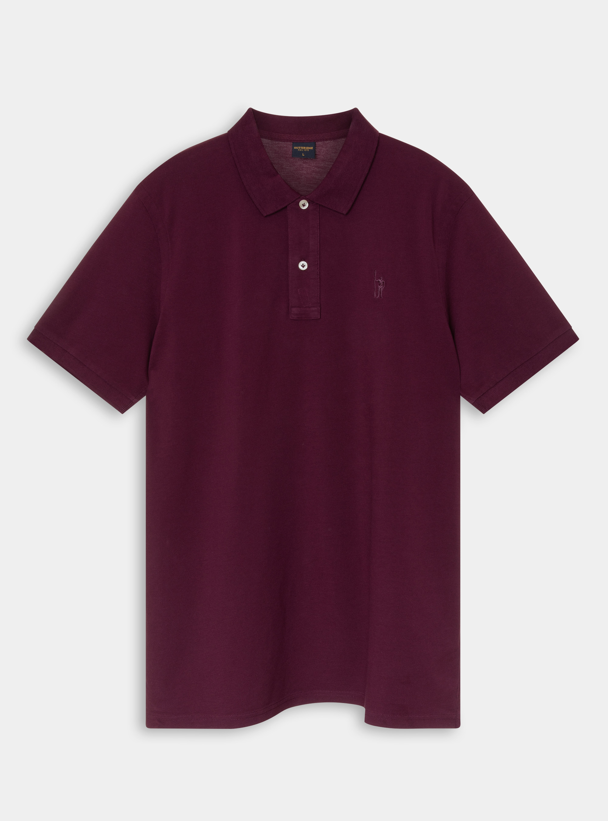 Classic pique polo shirt, BORDEAUX