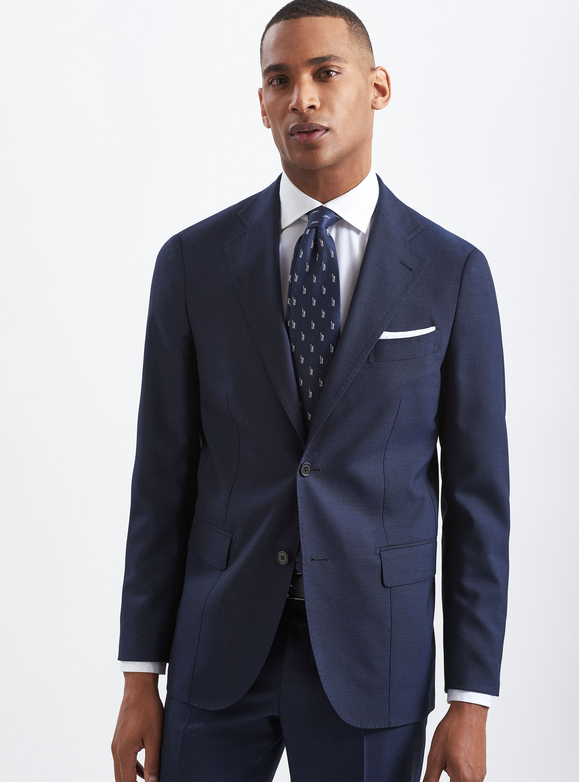Suit blazer in pure wool Vitale Barberis Canonico fabric, NAVY BLUE