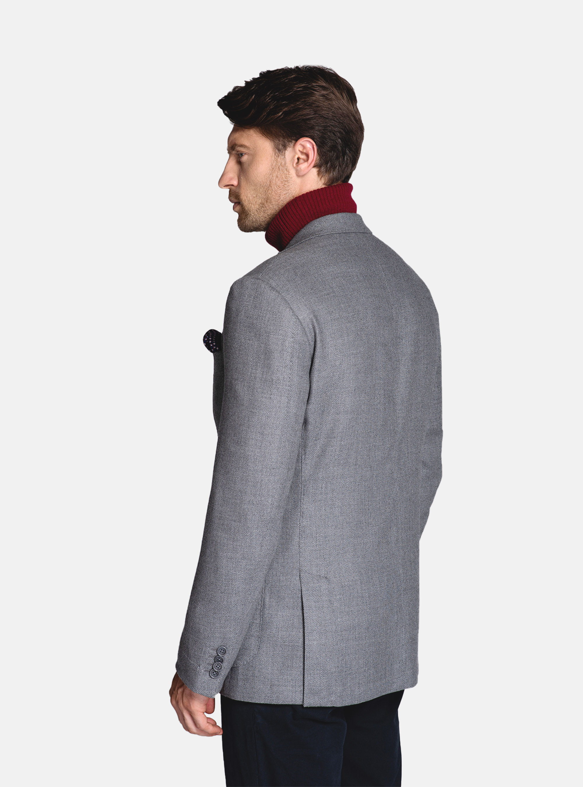 Giacca 100% cashmere, GRIGIO CHIARO MELANGE