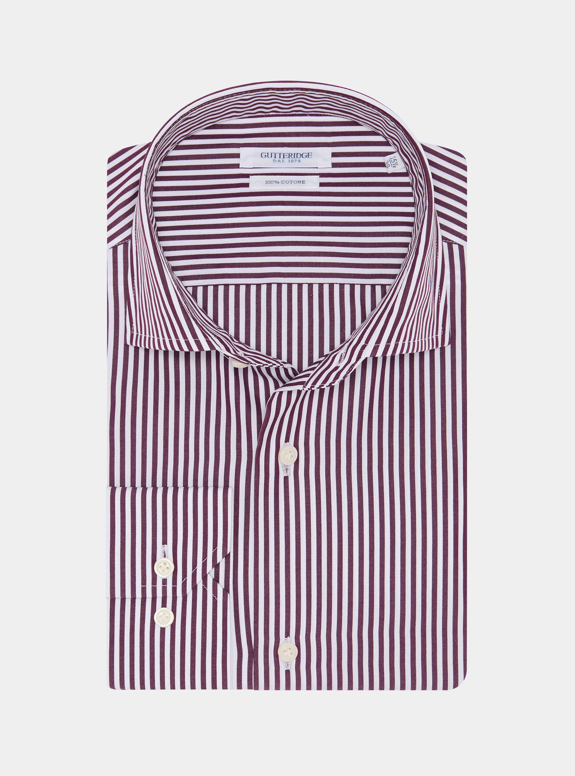 Camisa de popelina de algodón a rayas, VINACCIA 0401C