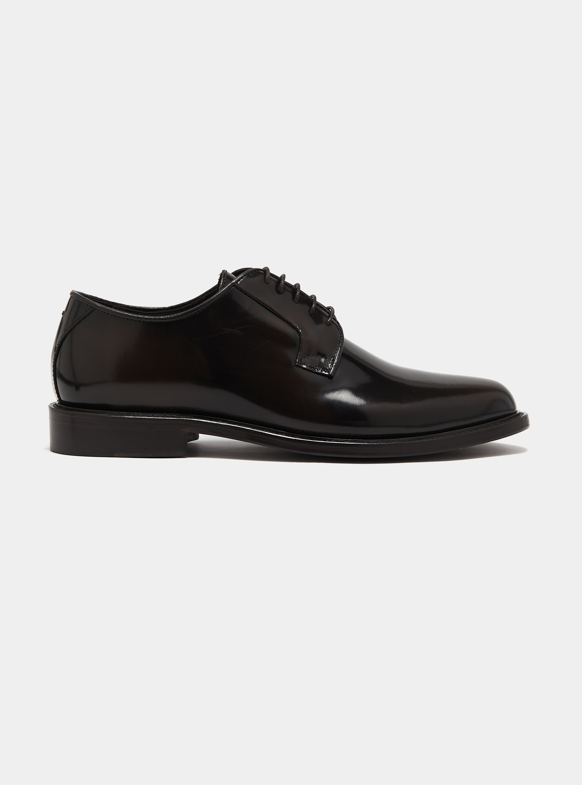 【WALTER STEIGER】BLACK PLAIN DERBY SHOES 678-MADISON-BOXCALF-NEGRO-PAIR