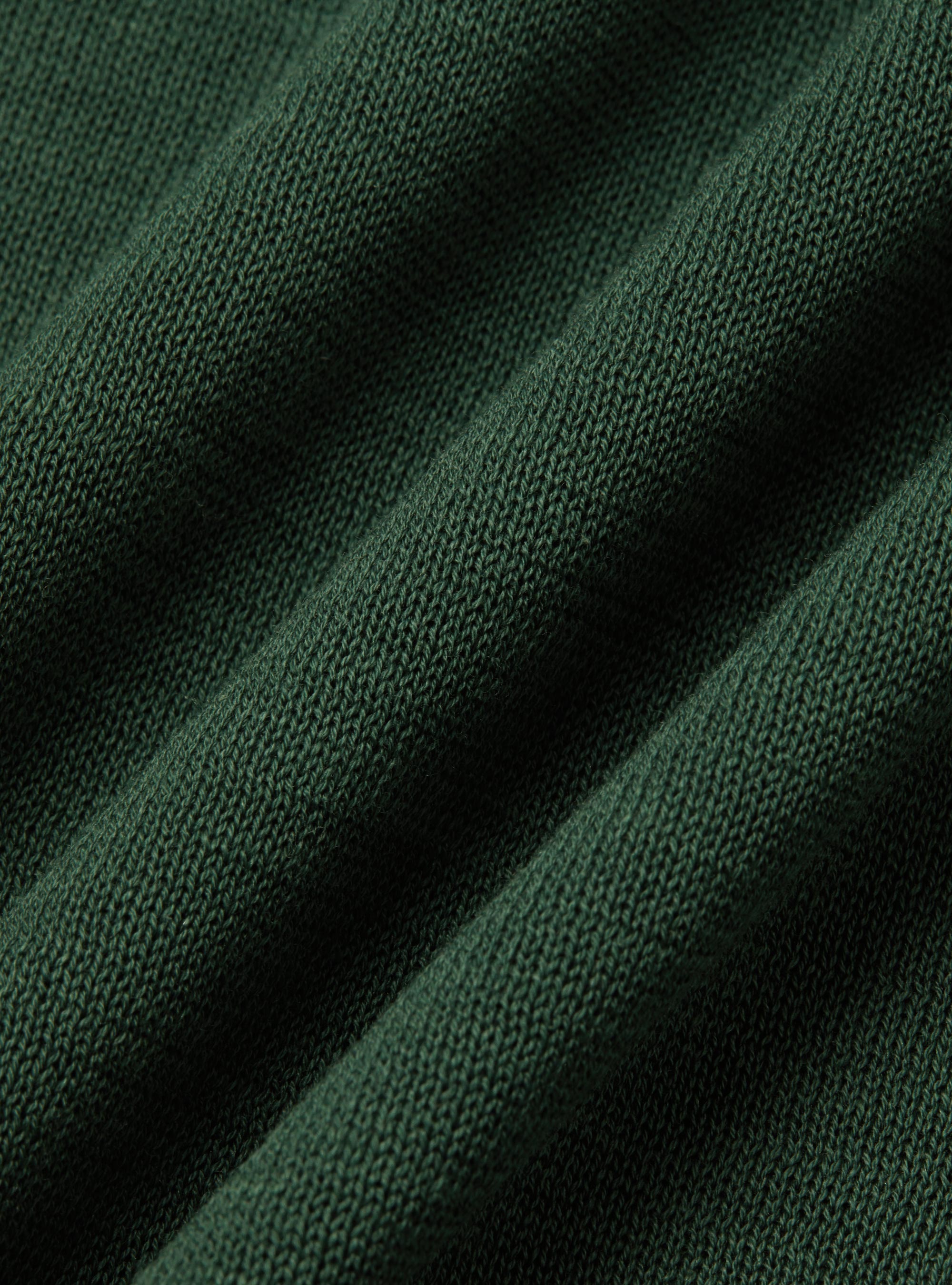 Maglia a polo in cotone e seta, VERDE