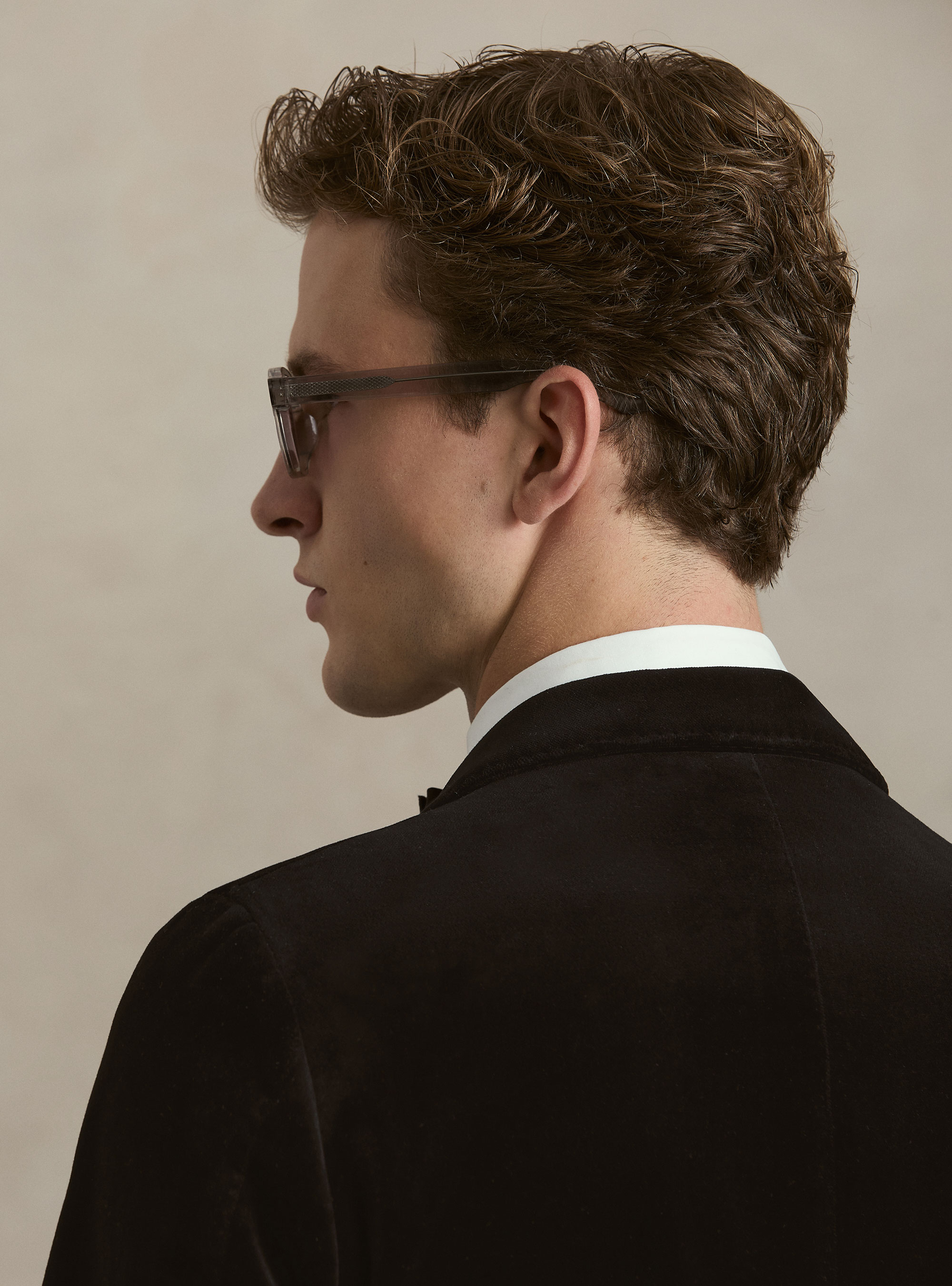 Tuxedo blazer for a velvet suit, BLACK