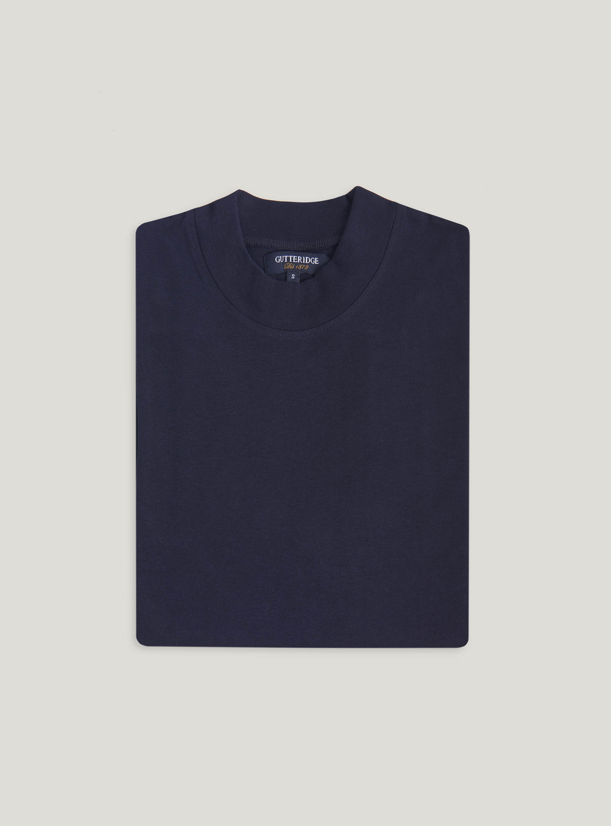 Tshirt manica lunga in cotone stretch, BLU NAVY