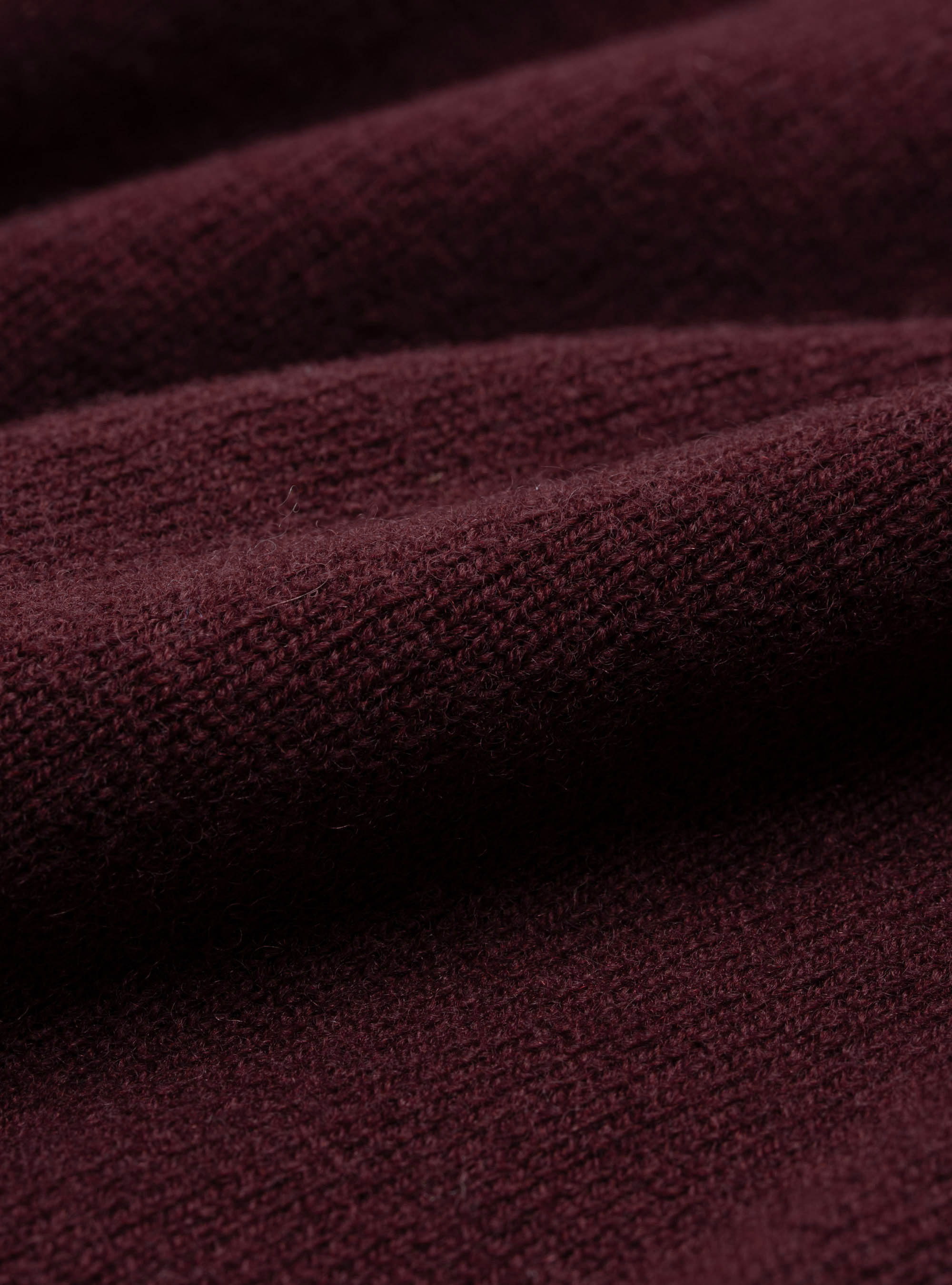 Punto de cuello redondo de lambswool y cachemira, BURDEOS