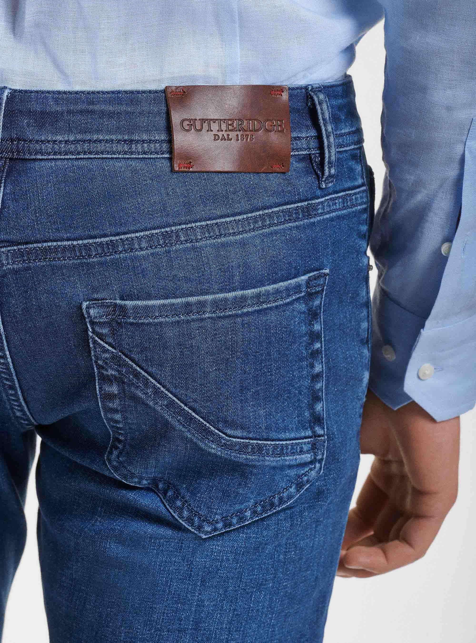 Coloured yarn-dyed jeans, BLUE