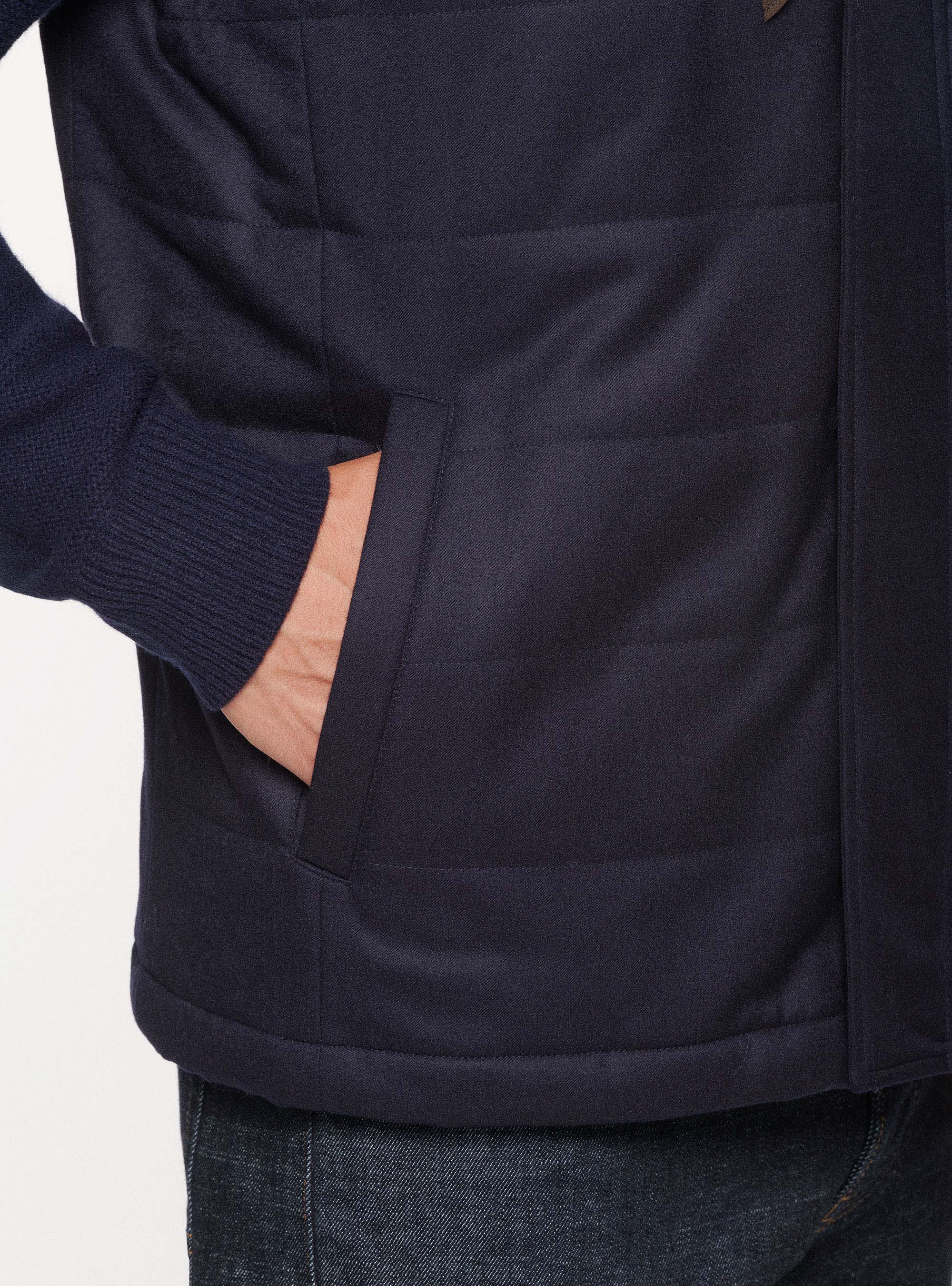 Smanicato in flanella, BLU NAVY