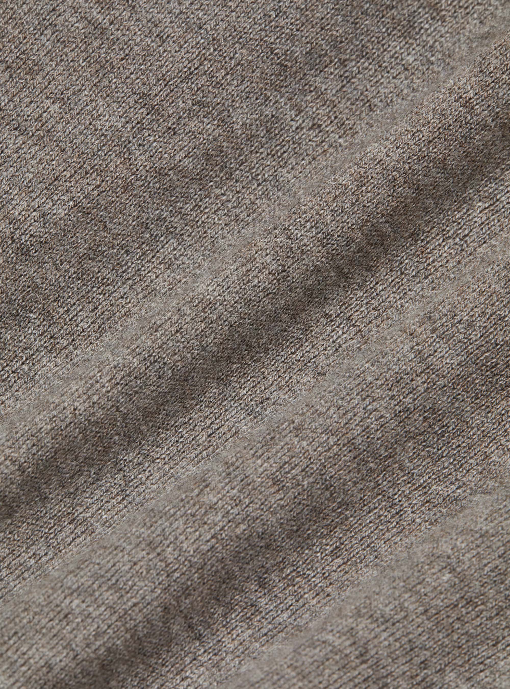 Gilet doppiopetto in maglia in cotone seta e cashmere, FANGO