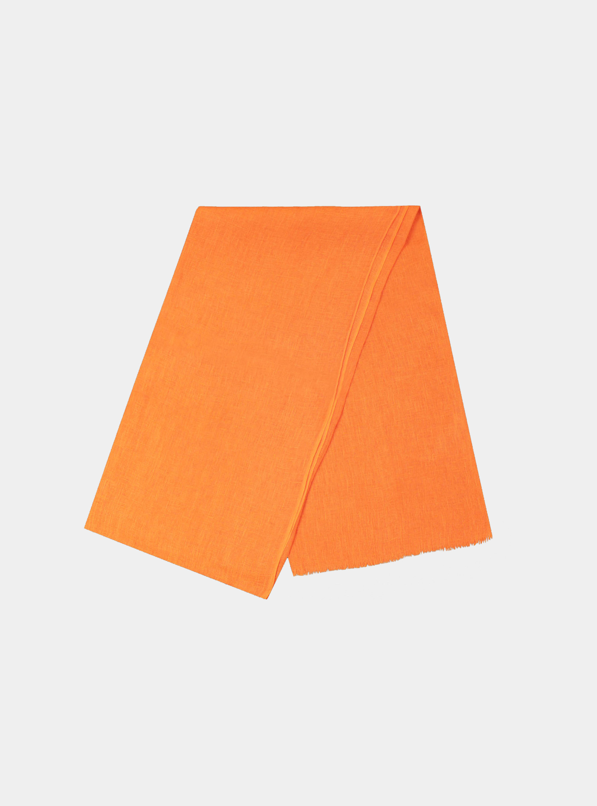 Solid color linen scarf, ORANGE