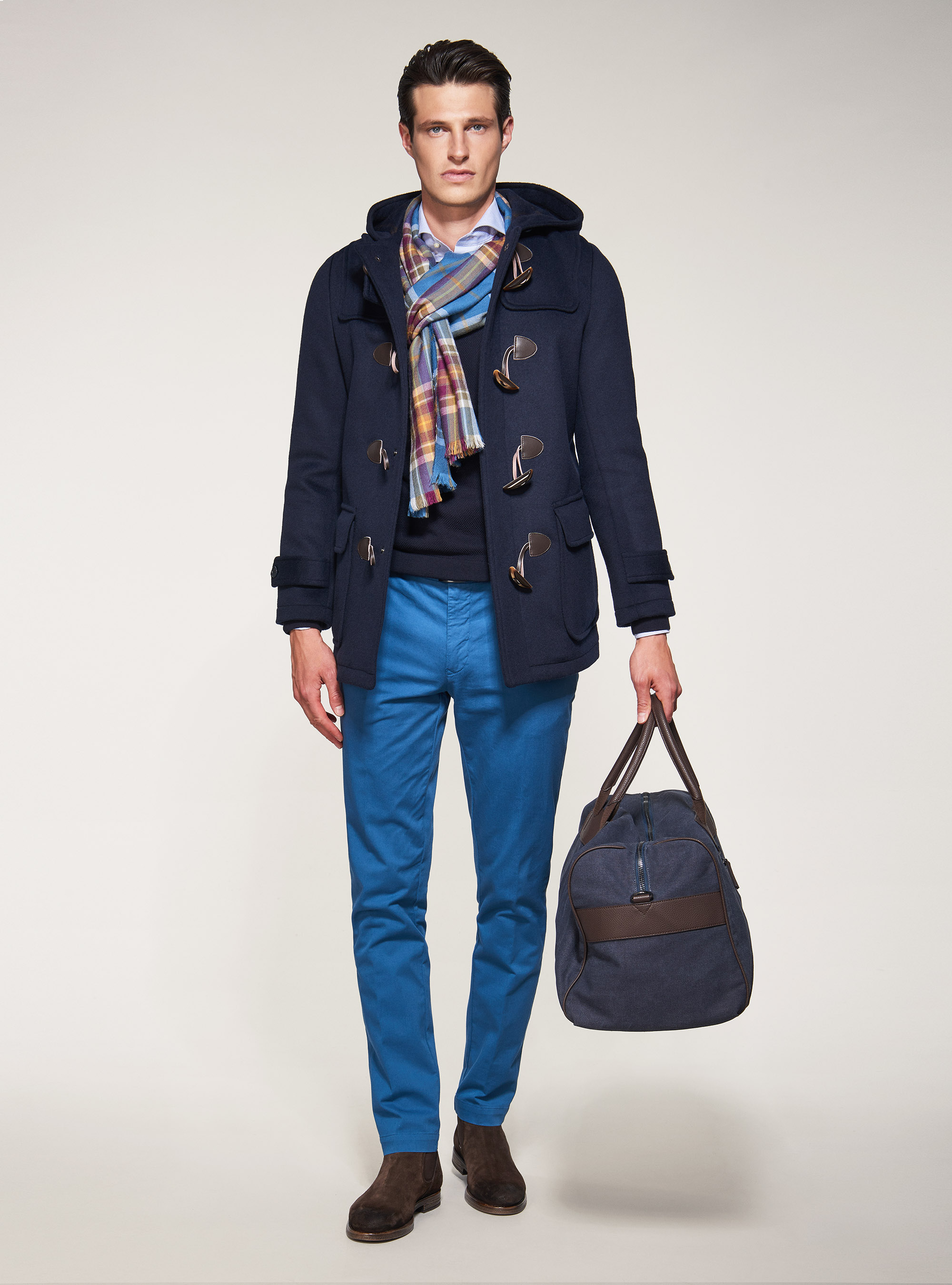 Maglia girocollo punto riso, BLU NAVY