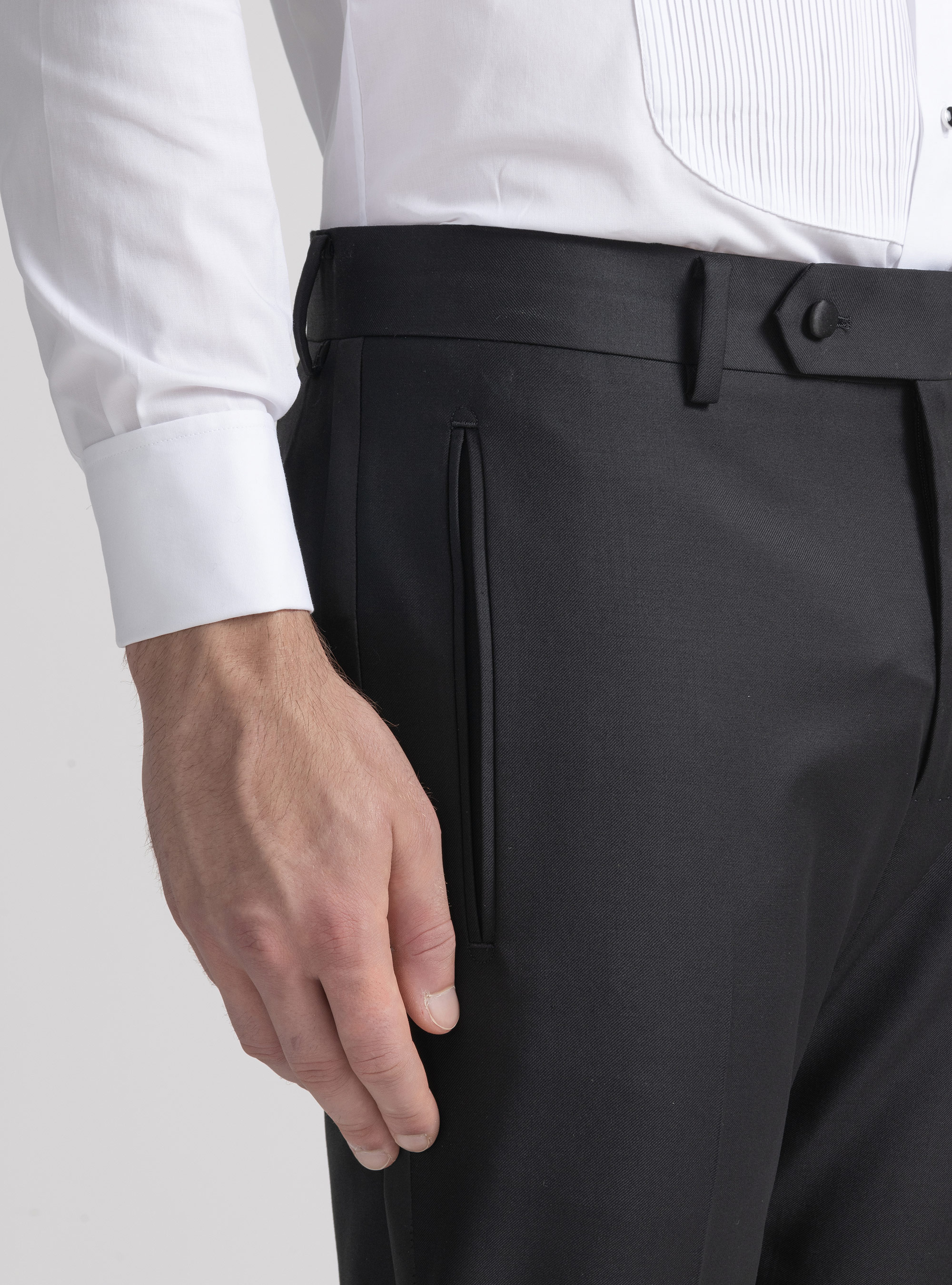 Pure wool smoking suit trousers Vitale Barberis Canonico, BLACK