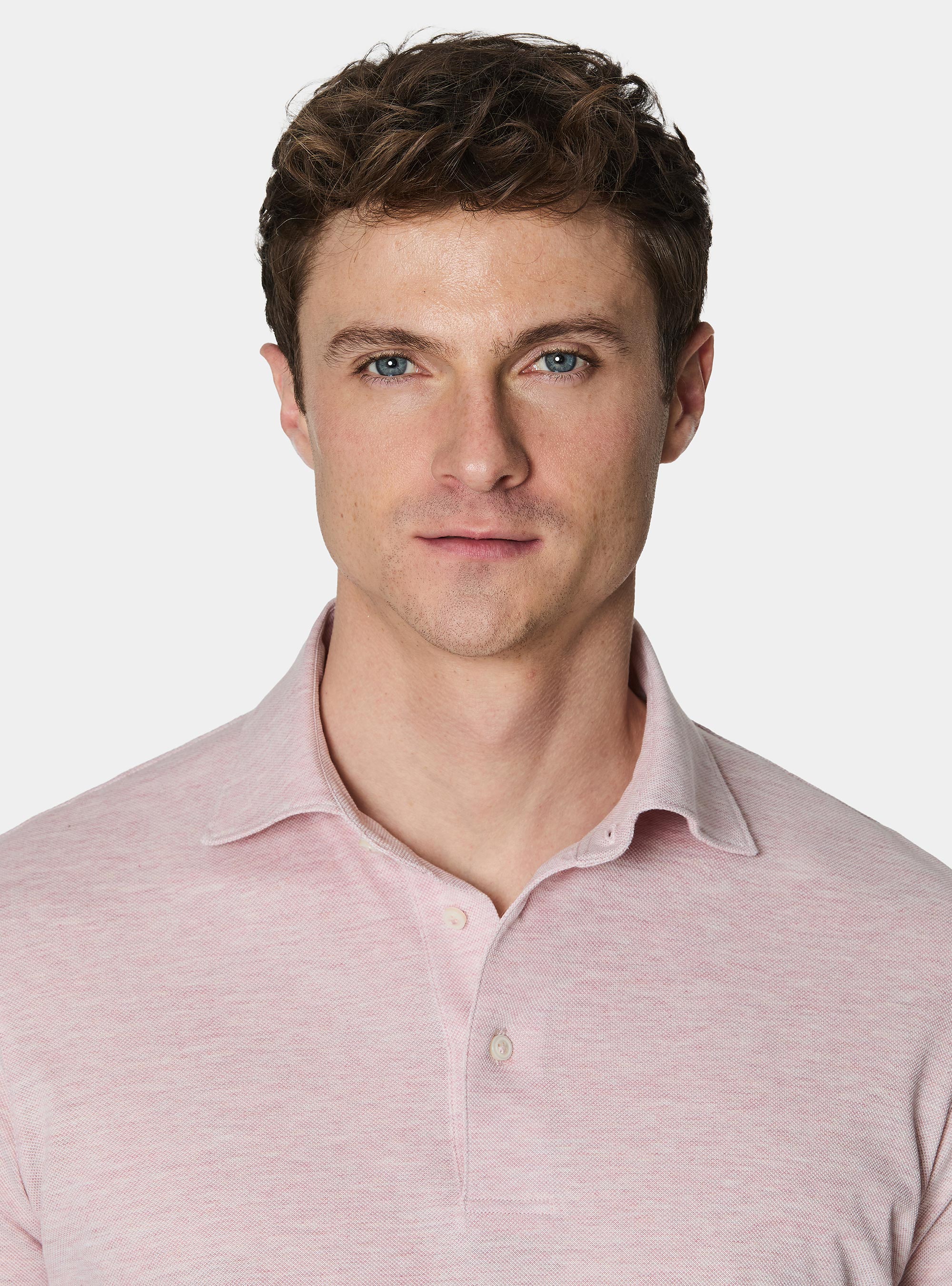 GT01 stretch pique polo shirt, LIGHT PINK