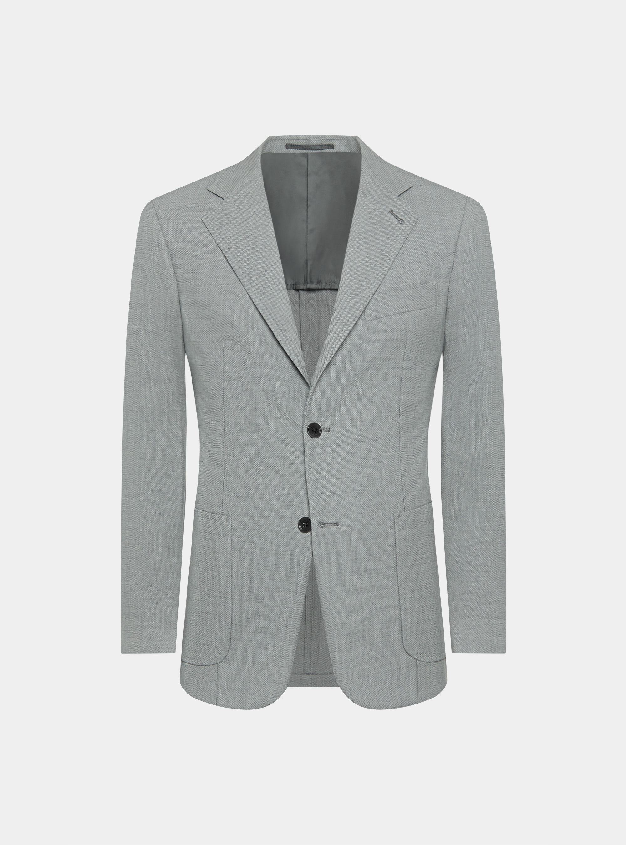 Micro-textured wool blazer, GREY