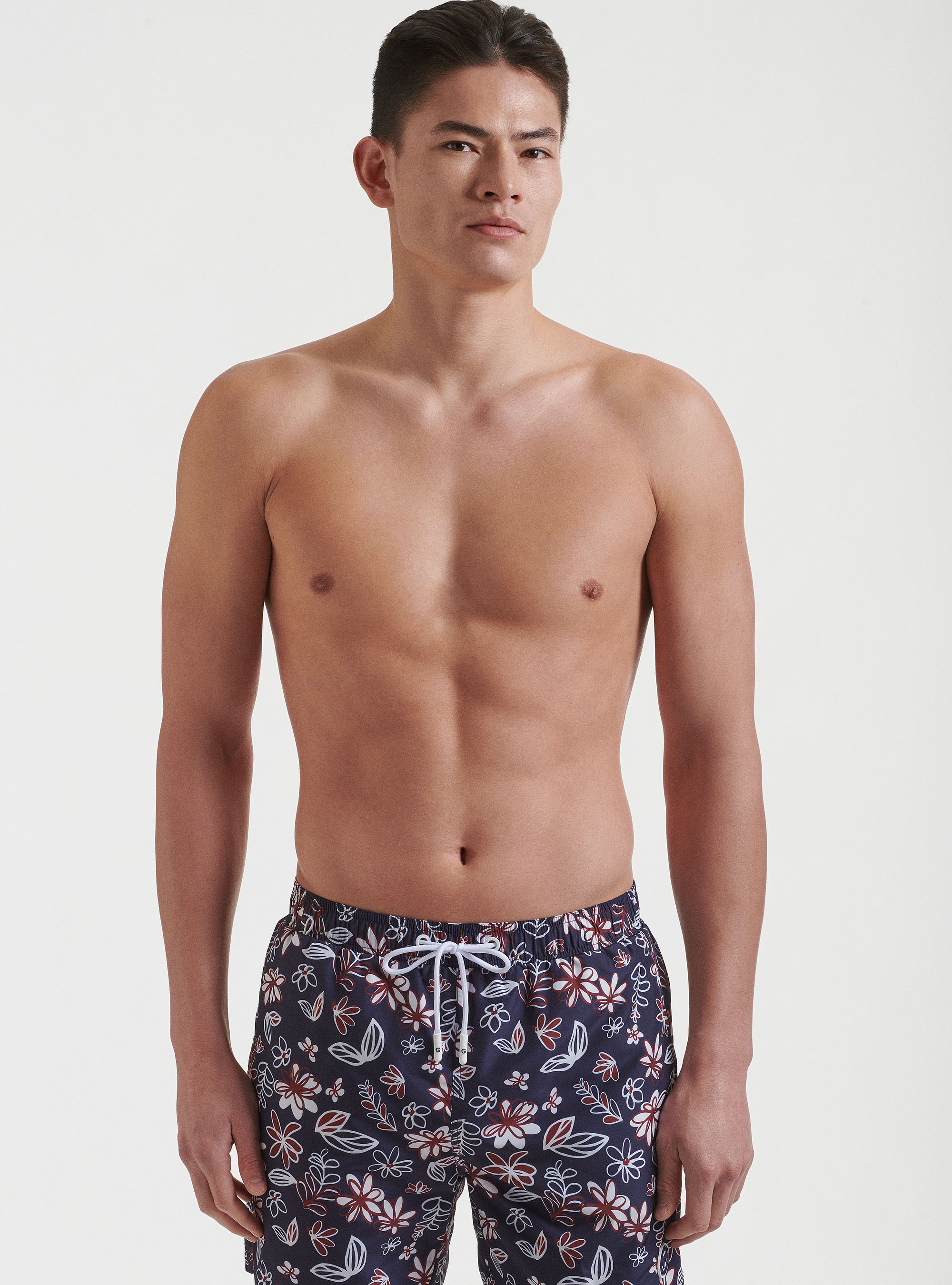 Costume da bagno stampa floreale, BLU NAVY