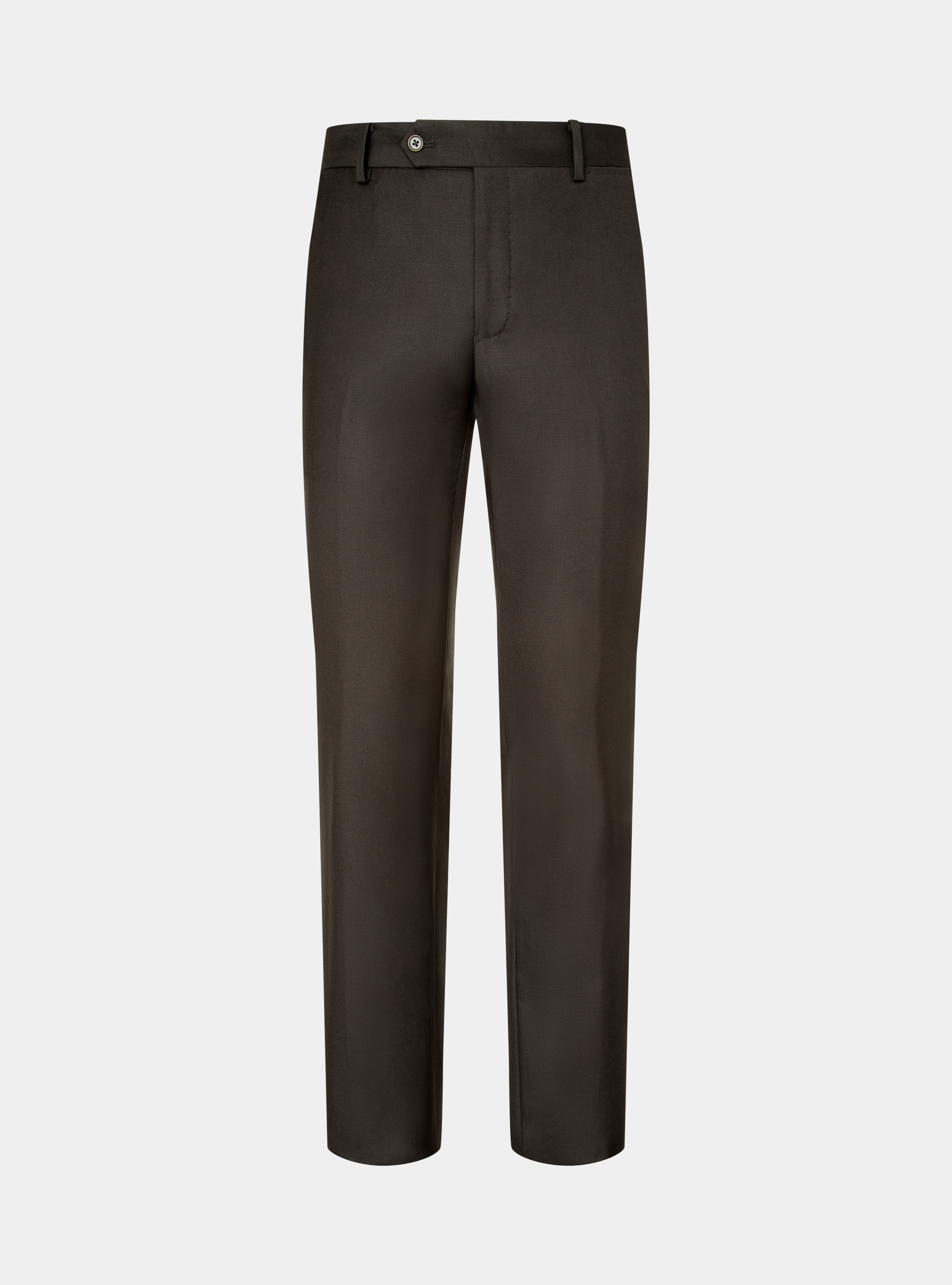 Pantaloni in pura lana superfine 110's, MARRONE