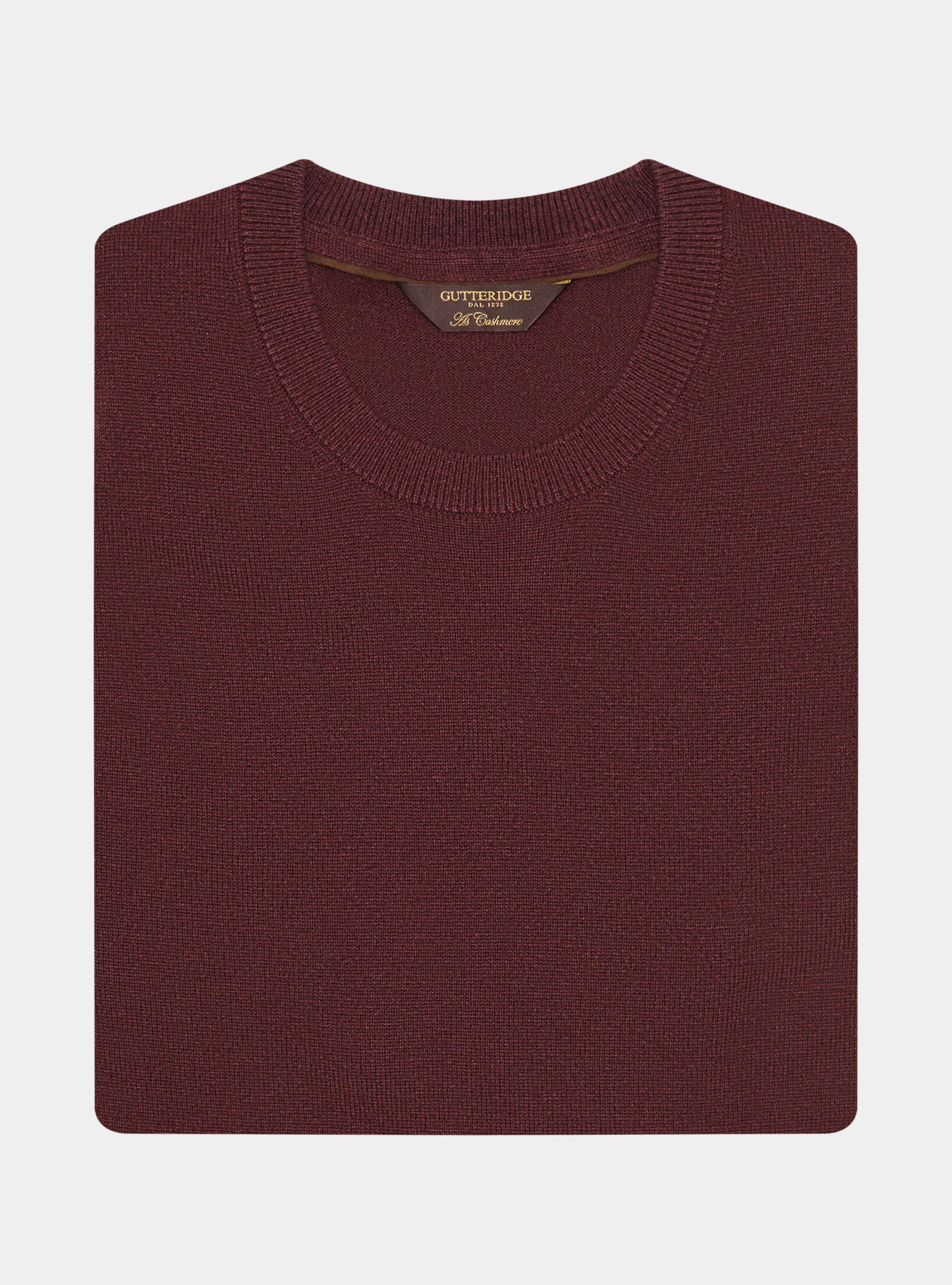 Girocollo in maglia in lana poliammide cashmere, BORDEAUX