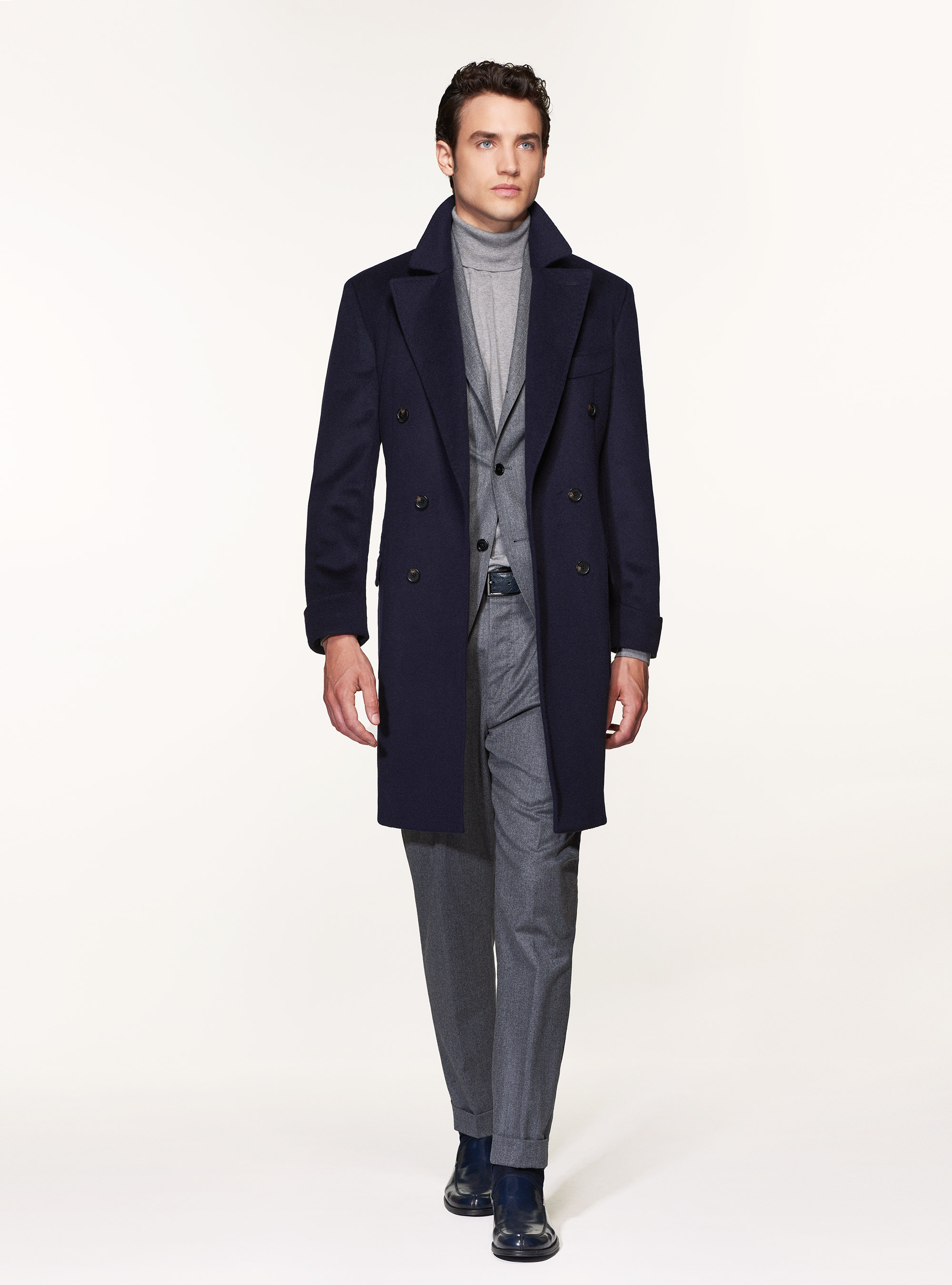 Suit blazer in superfine wool flannel 120's Vitale Barberis Canonico, GREY