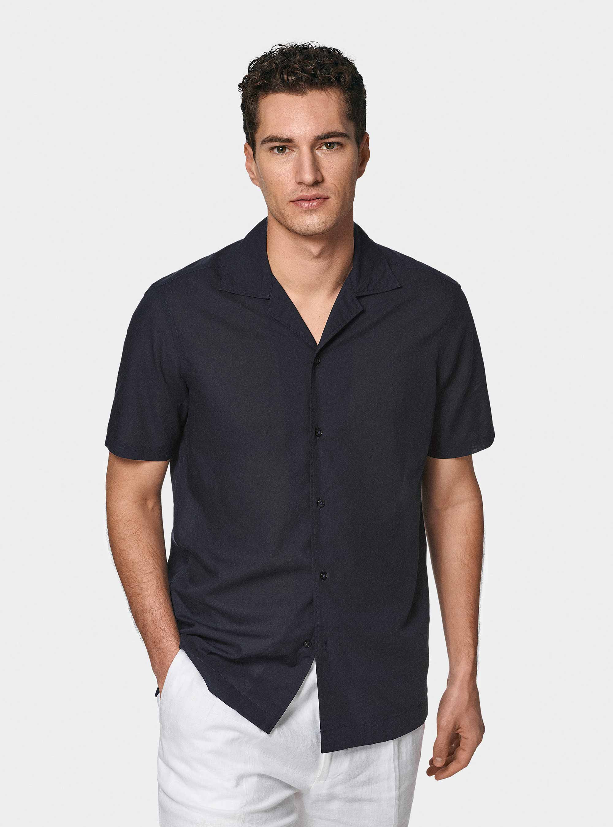 Chemise de bowling en pur coton