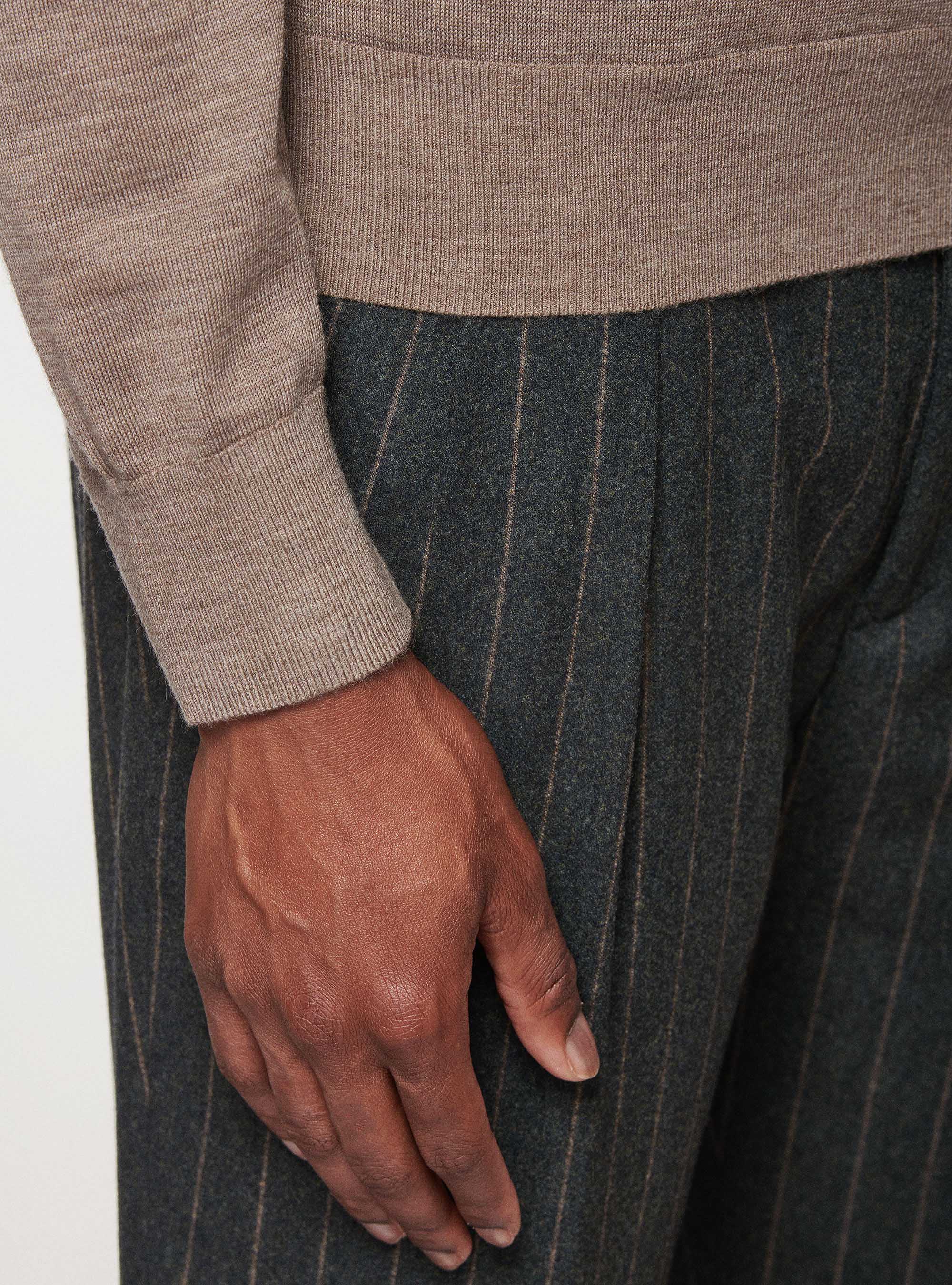 Dolcevita in pura lana merino, FANGO