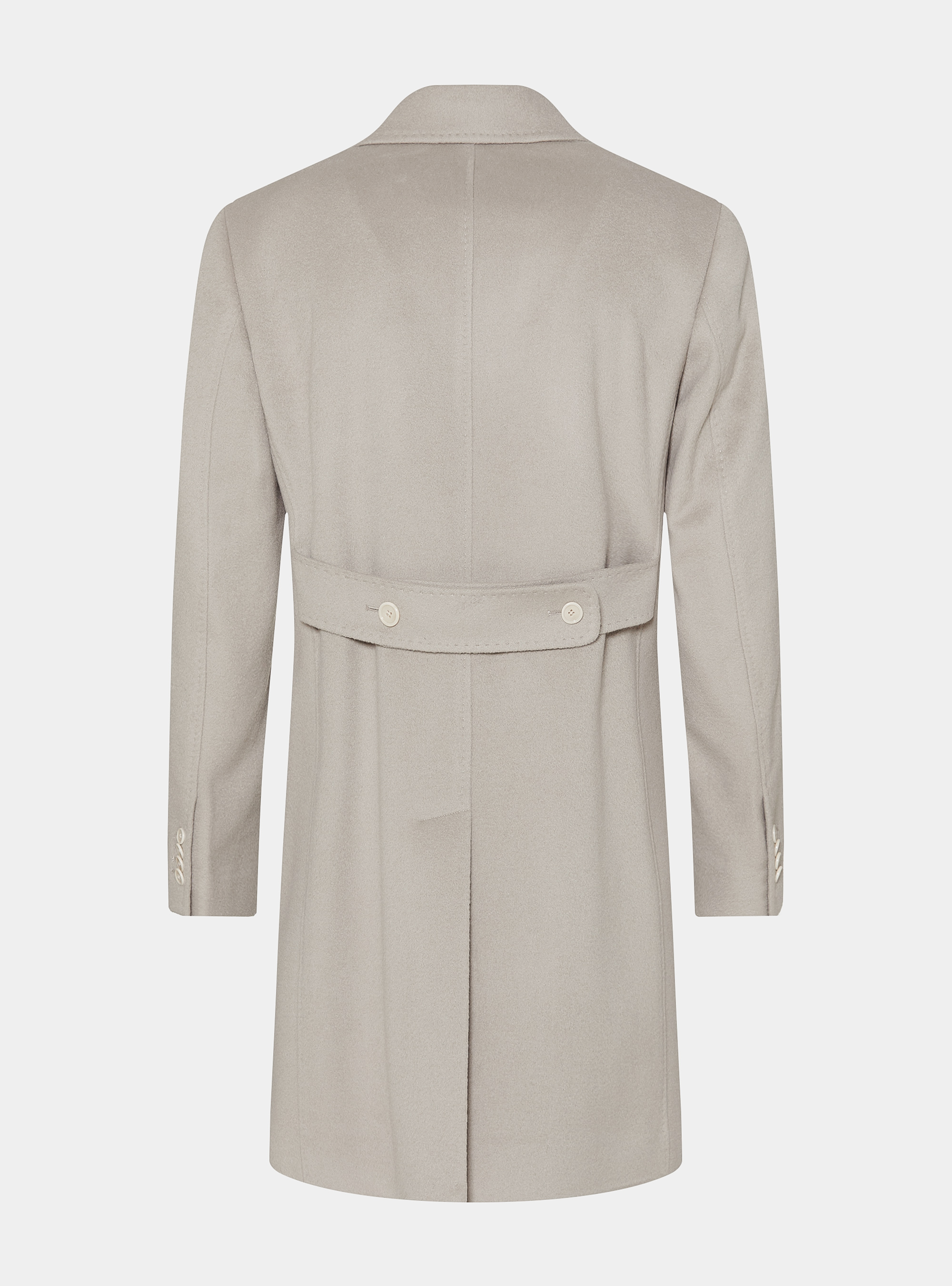 Abrigo de doble botonadura 100% cachemira, ECRU 0536C