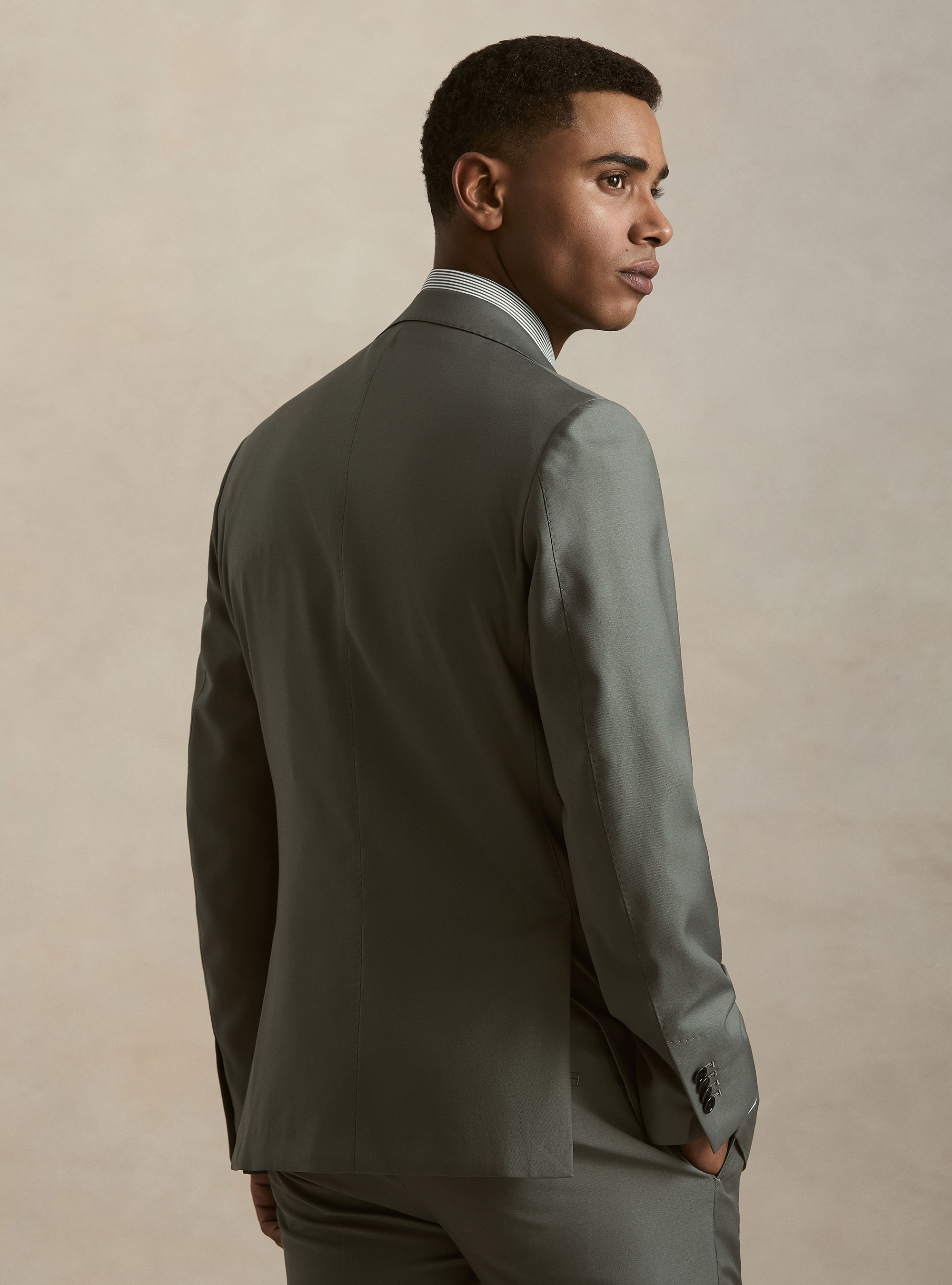 Pure wool suit jacket by Vitale Barberis Canonico, SALVIA 0602C