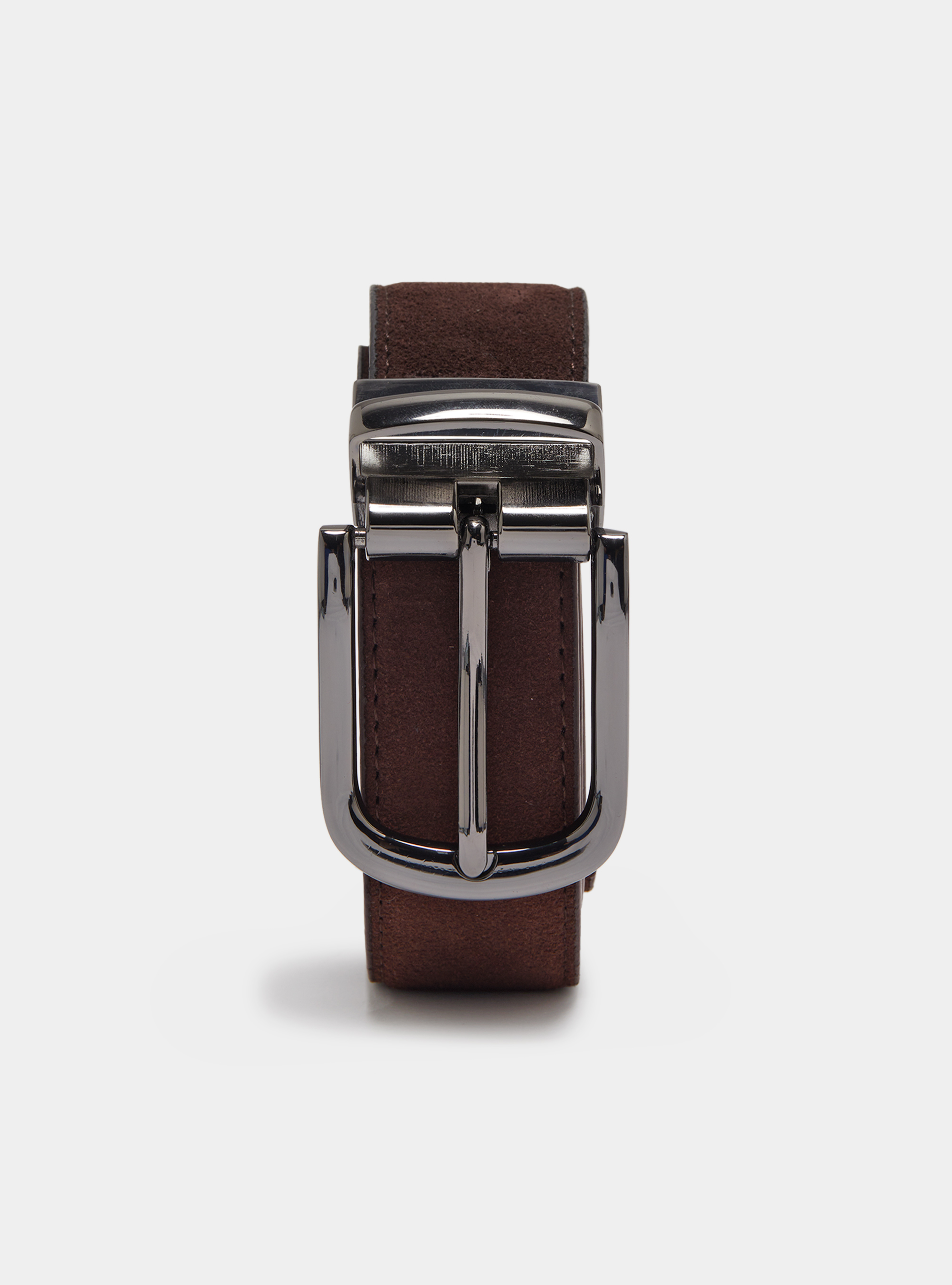 Ceinture réversible en daim, MARRON