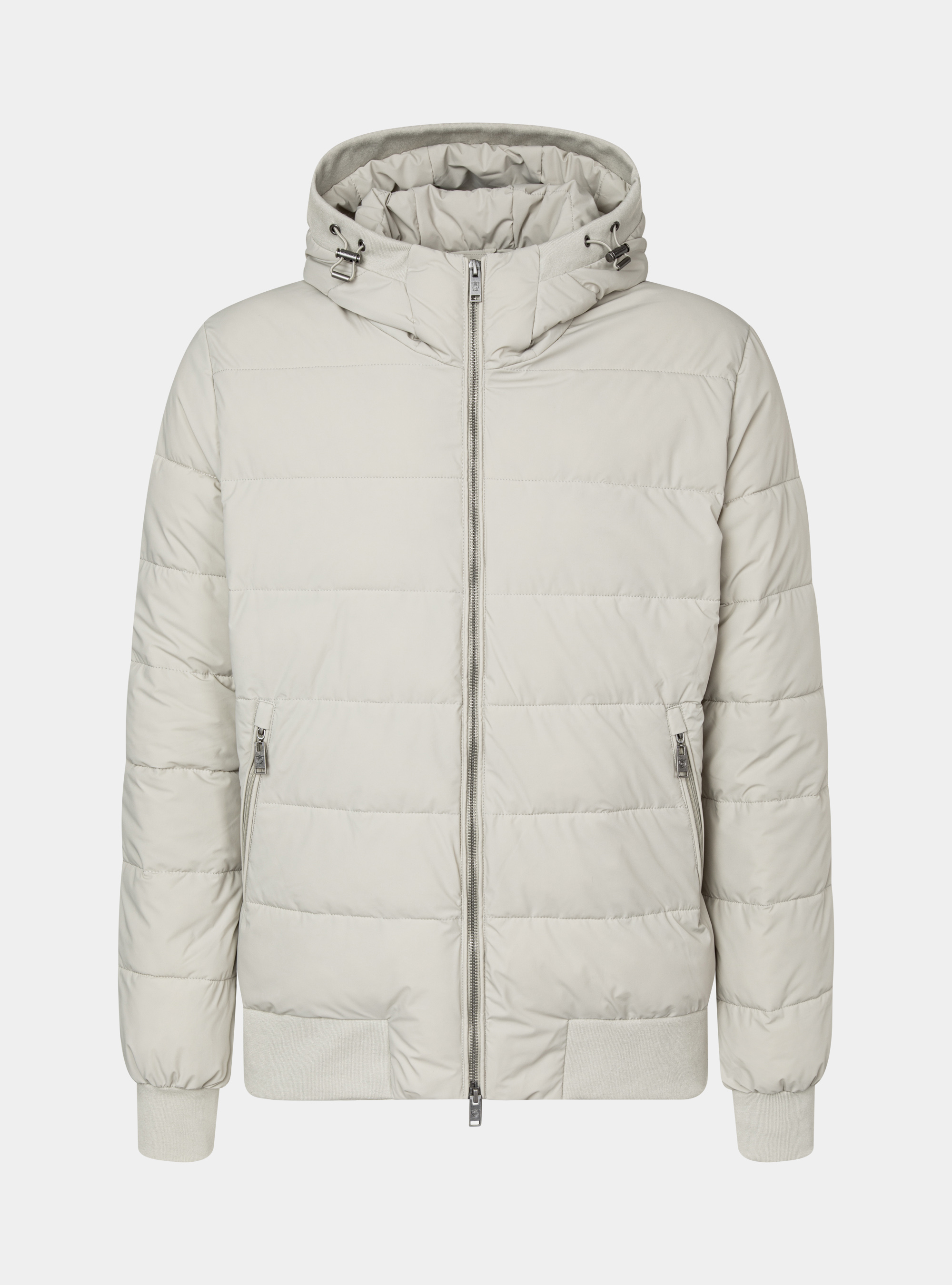 Bomber tecnico imbottito con cappuccio, ECRU