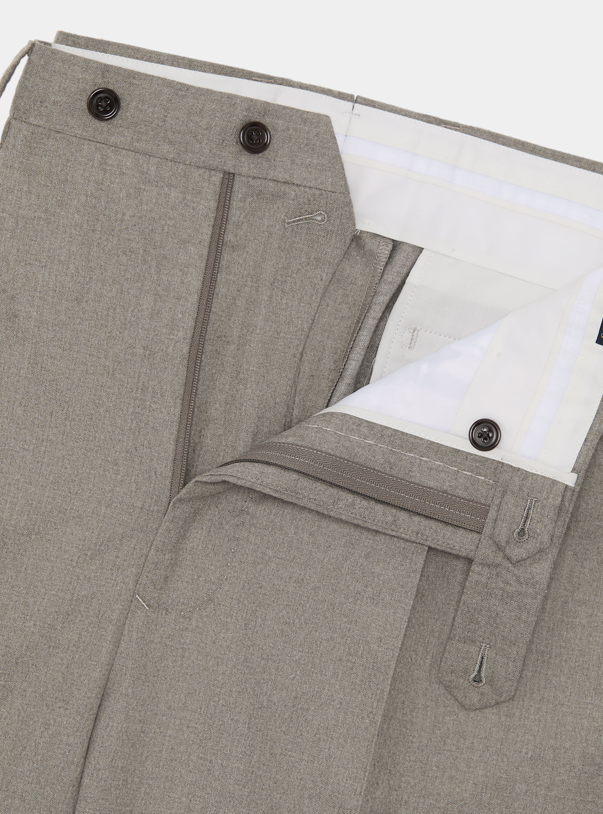 Trousers with pleats for flannel suit Vitale Barberis Canonico, SAND