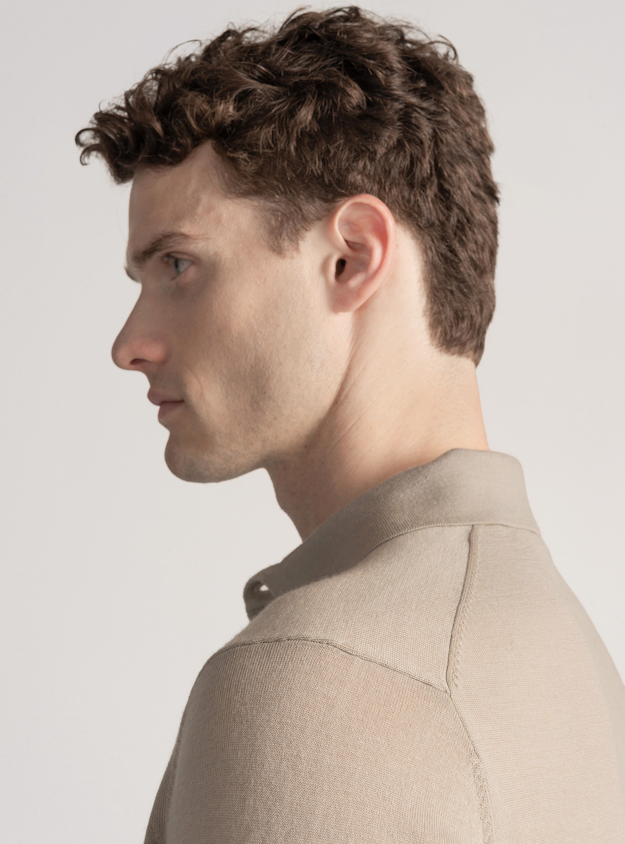 Polo de lana merina extrafina, ARENA