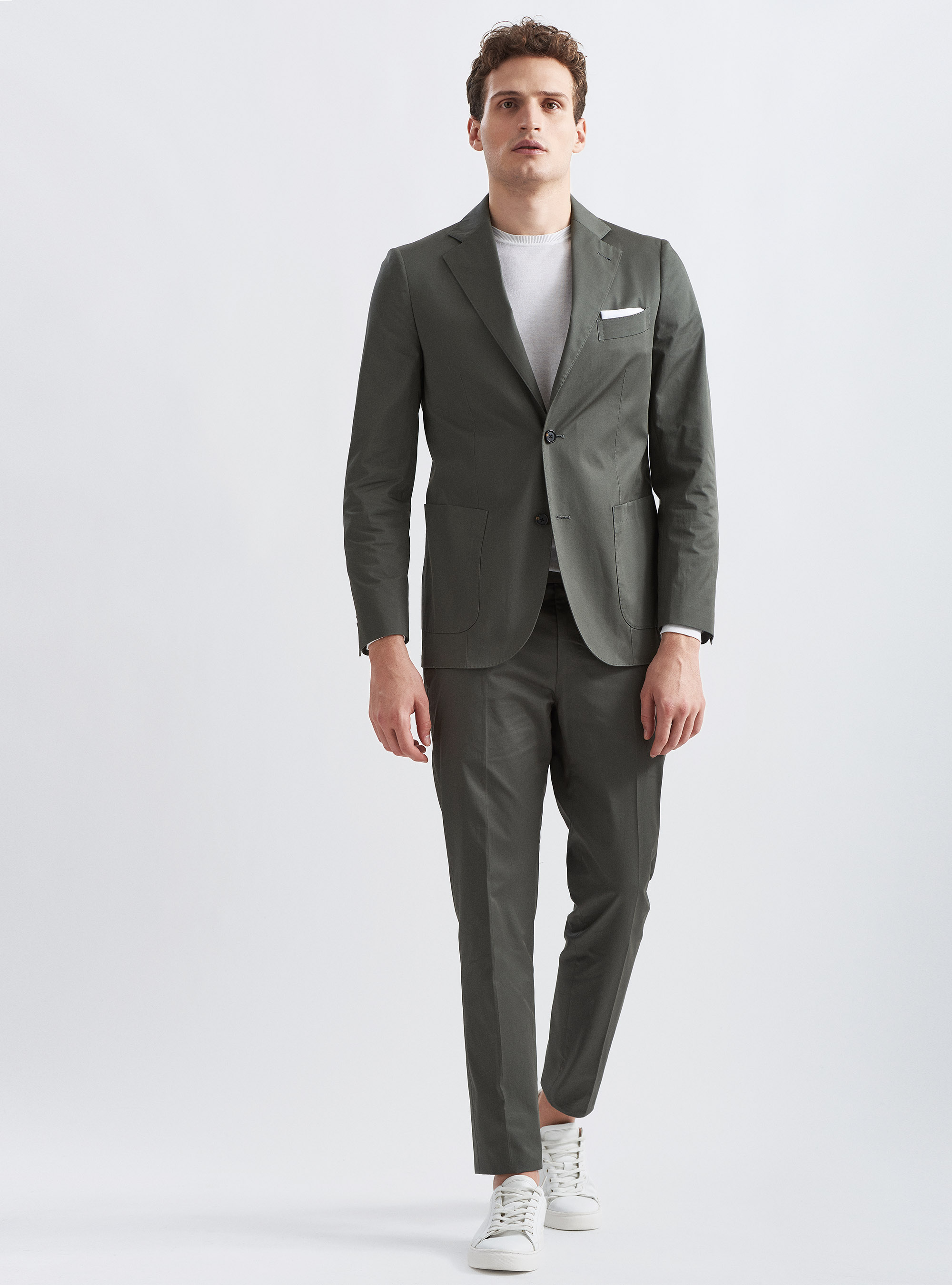 Giacca per abito in puro cotone, VERDE