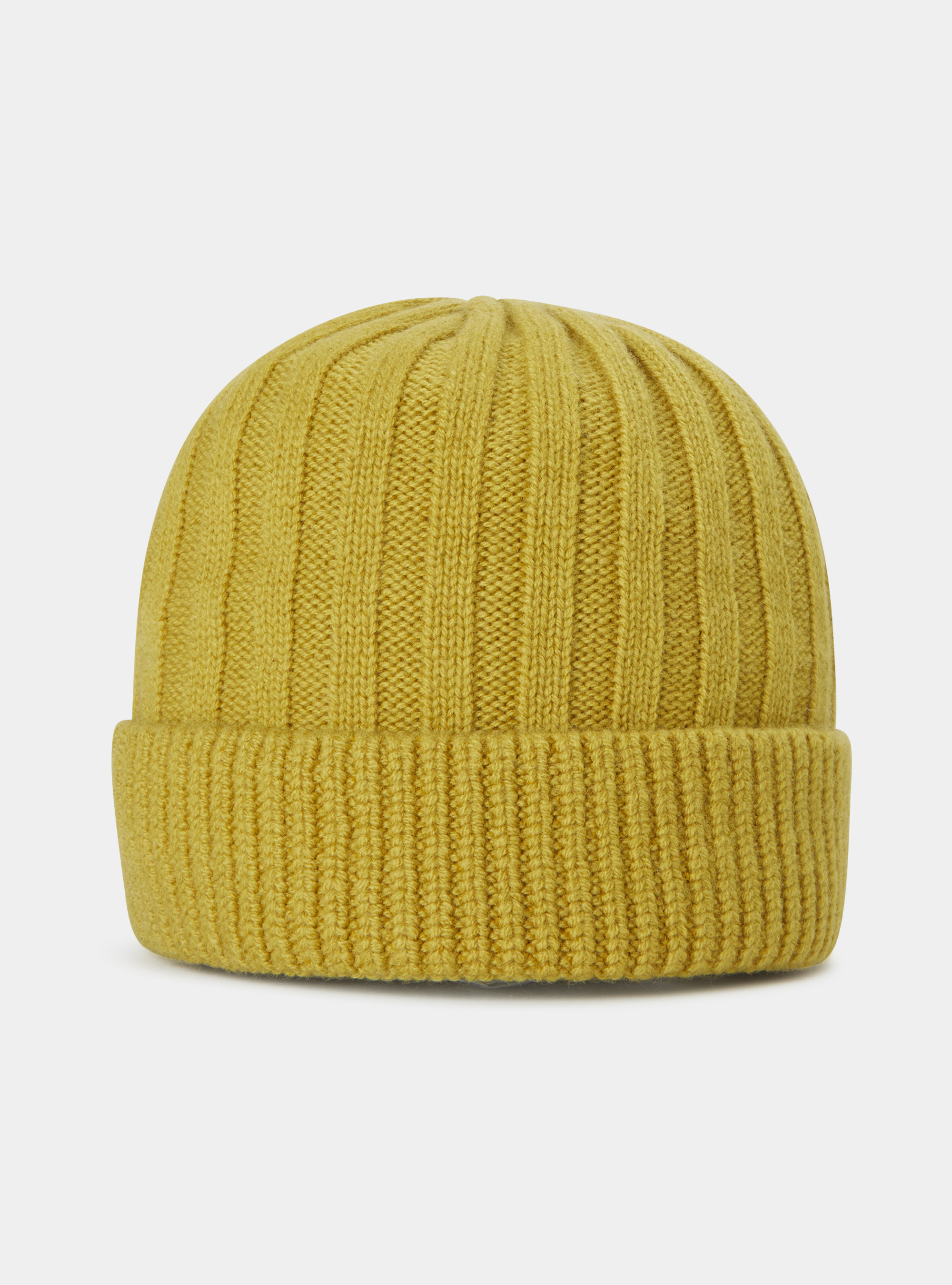 Berretto costa inglese in lana lambswool e cashmere, SENAPE 0715C