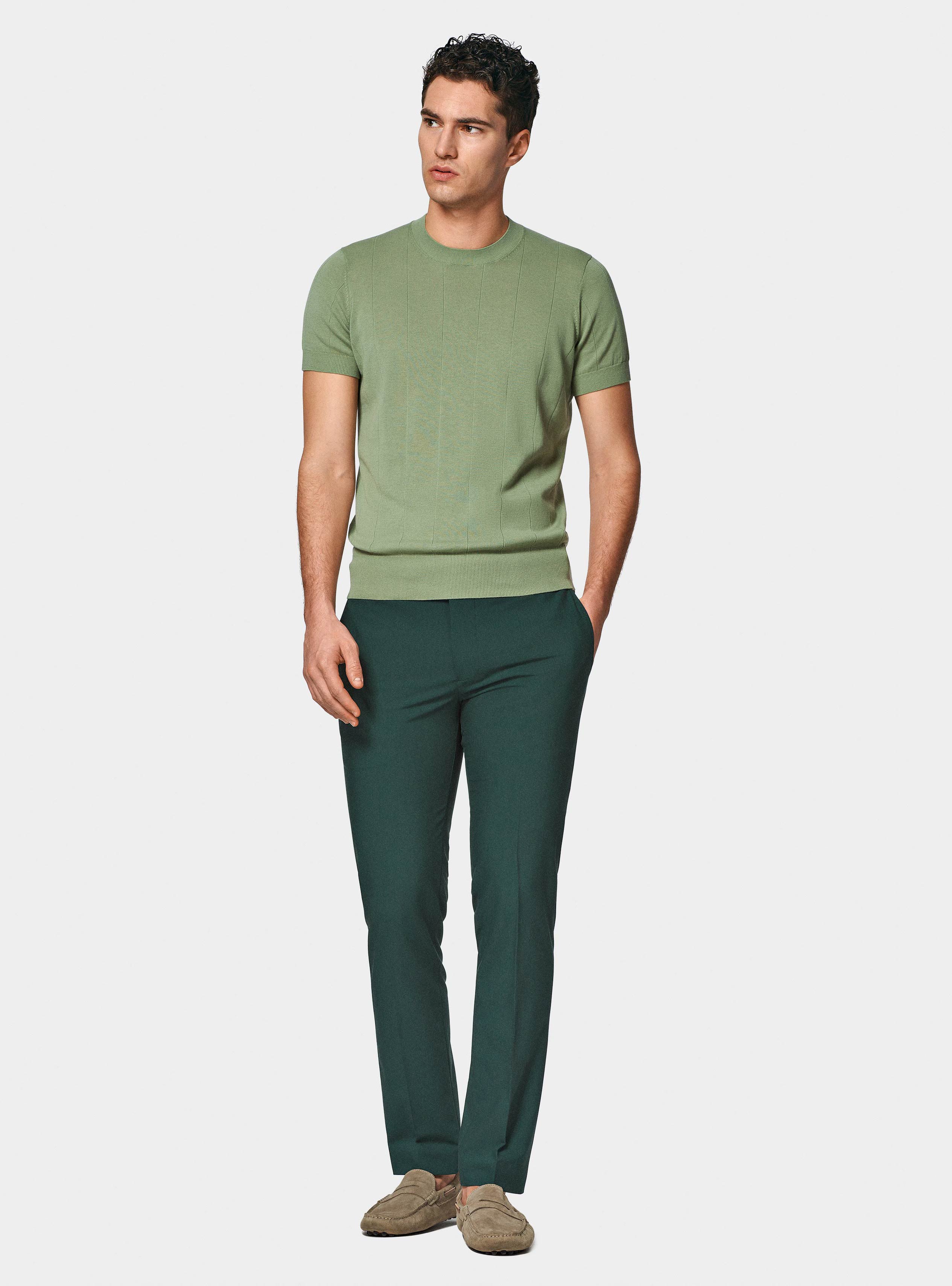 Slim fit suit trousers, GREEN