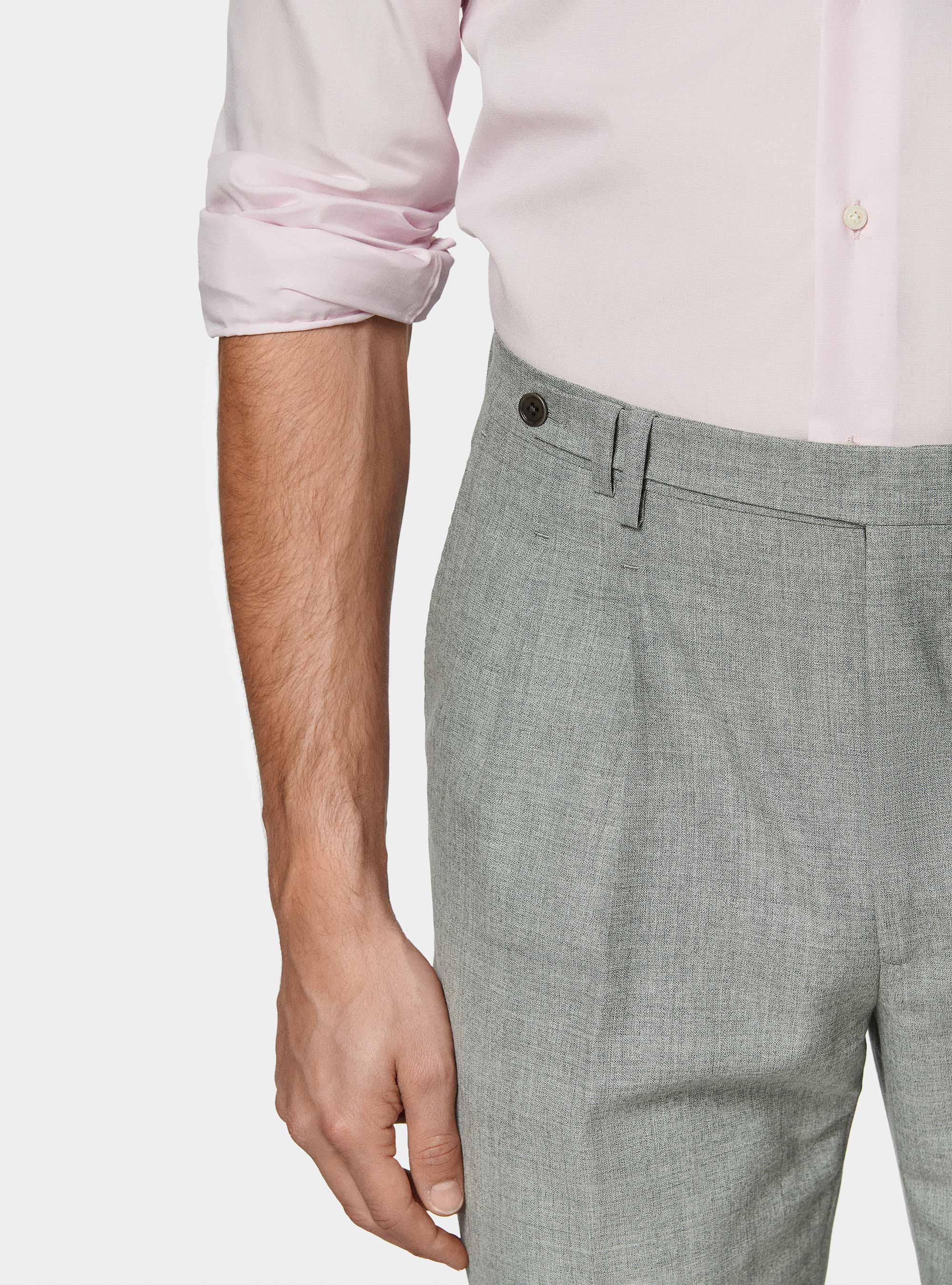 Camicia in fil a fil di cotone, ROSA