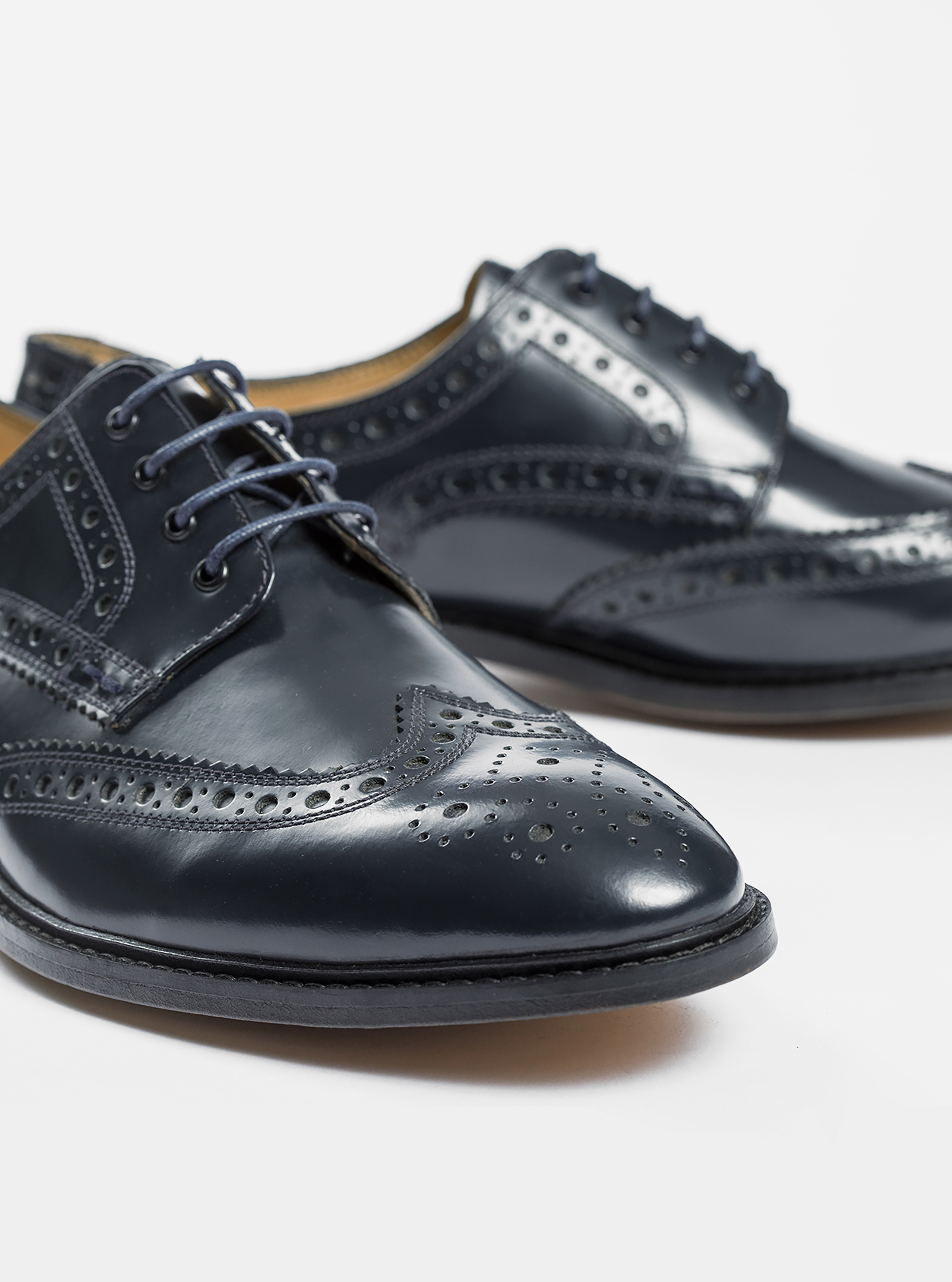 Scarpa derby in pelle abrasivato, BLU NAVY