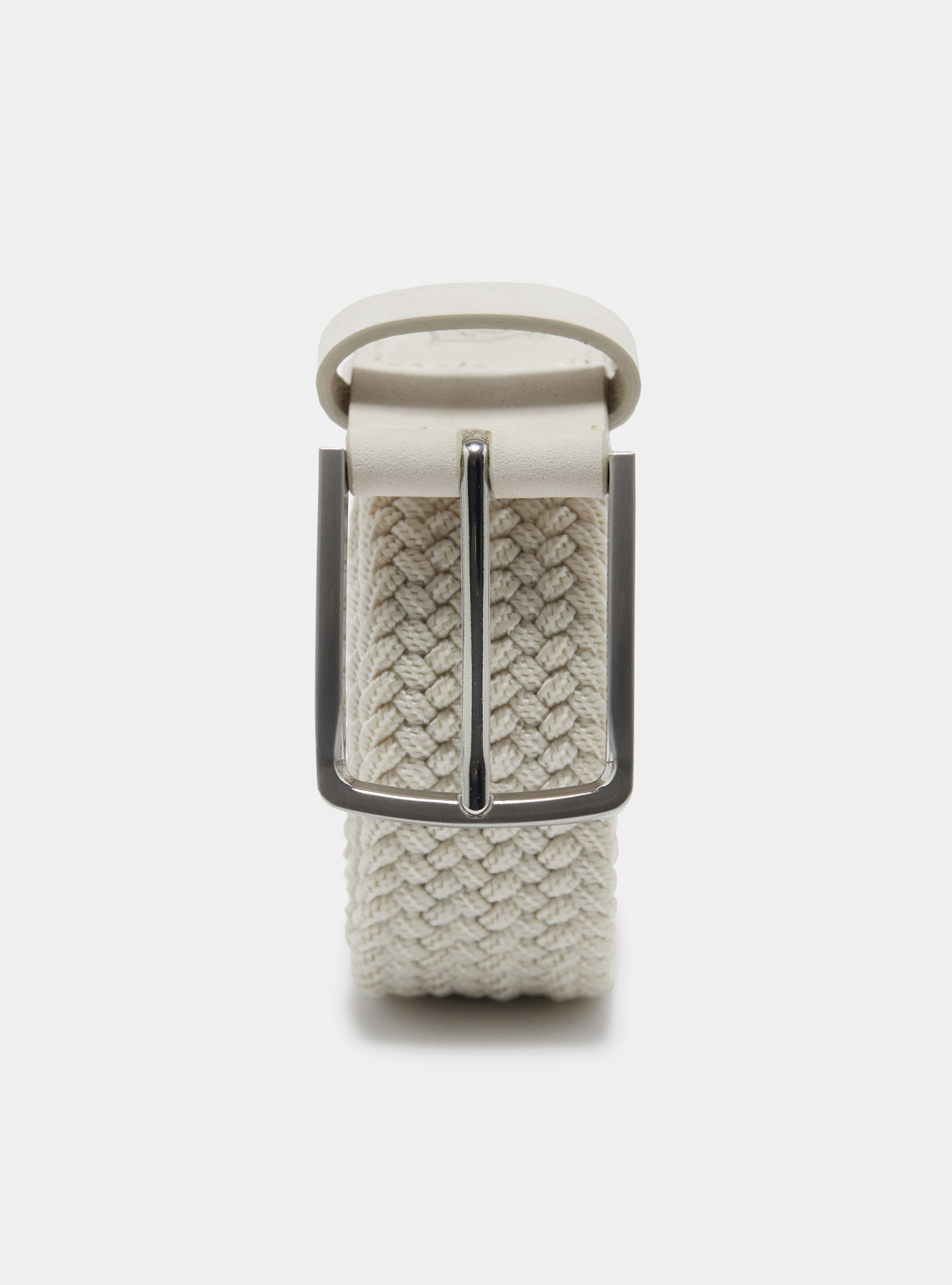 Solid-coloured elastic belt, WHITE